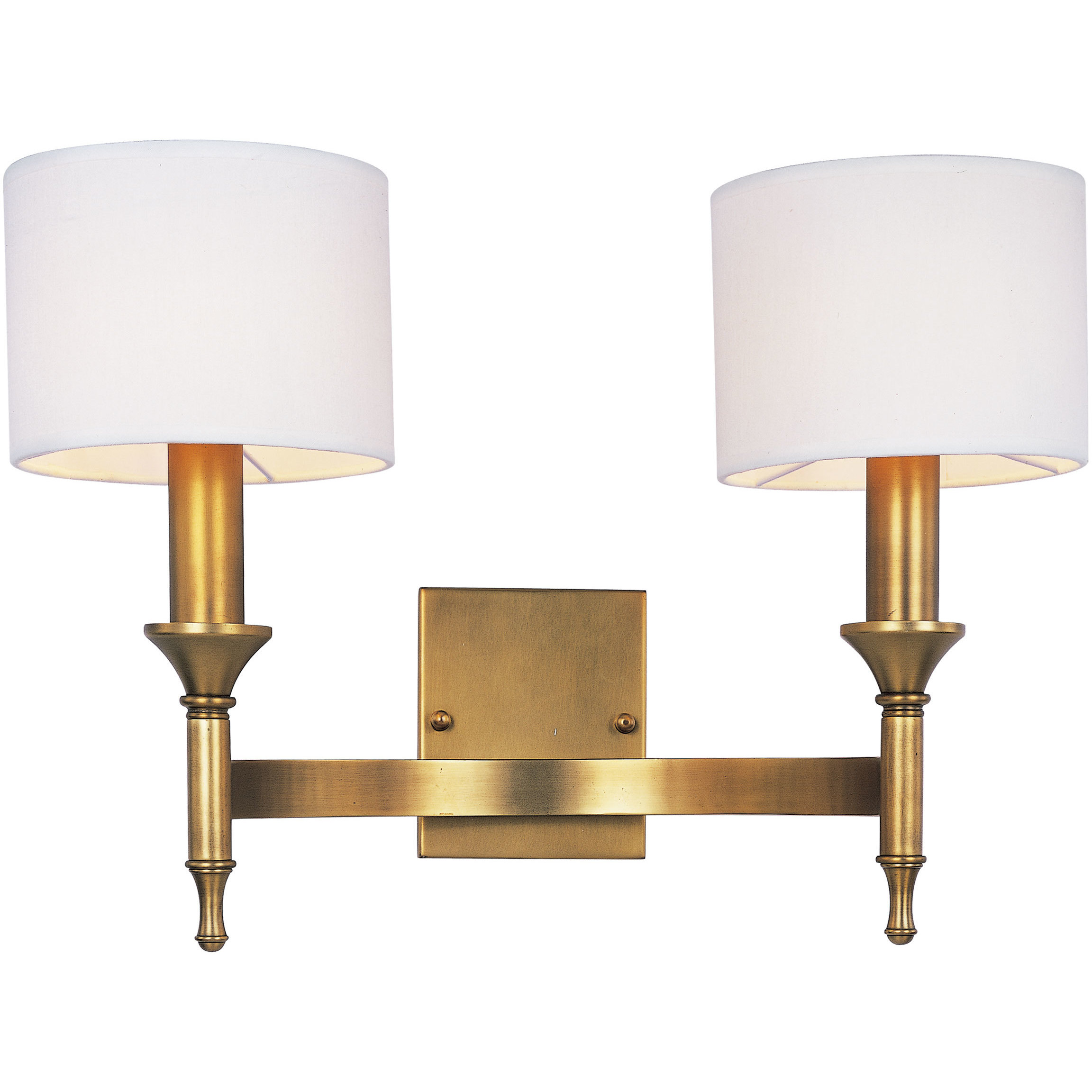 Fairmont 2 Light 18 inch Natural Aged Brass Wall Sconce Wall Light, Maxim SHADE ONLY ITEM 22379OMNAB shade only