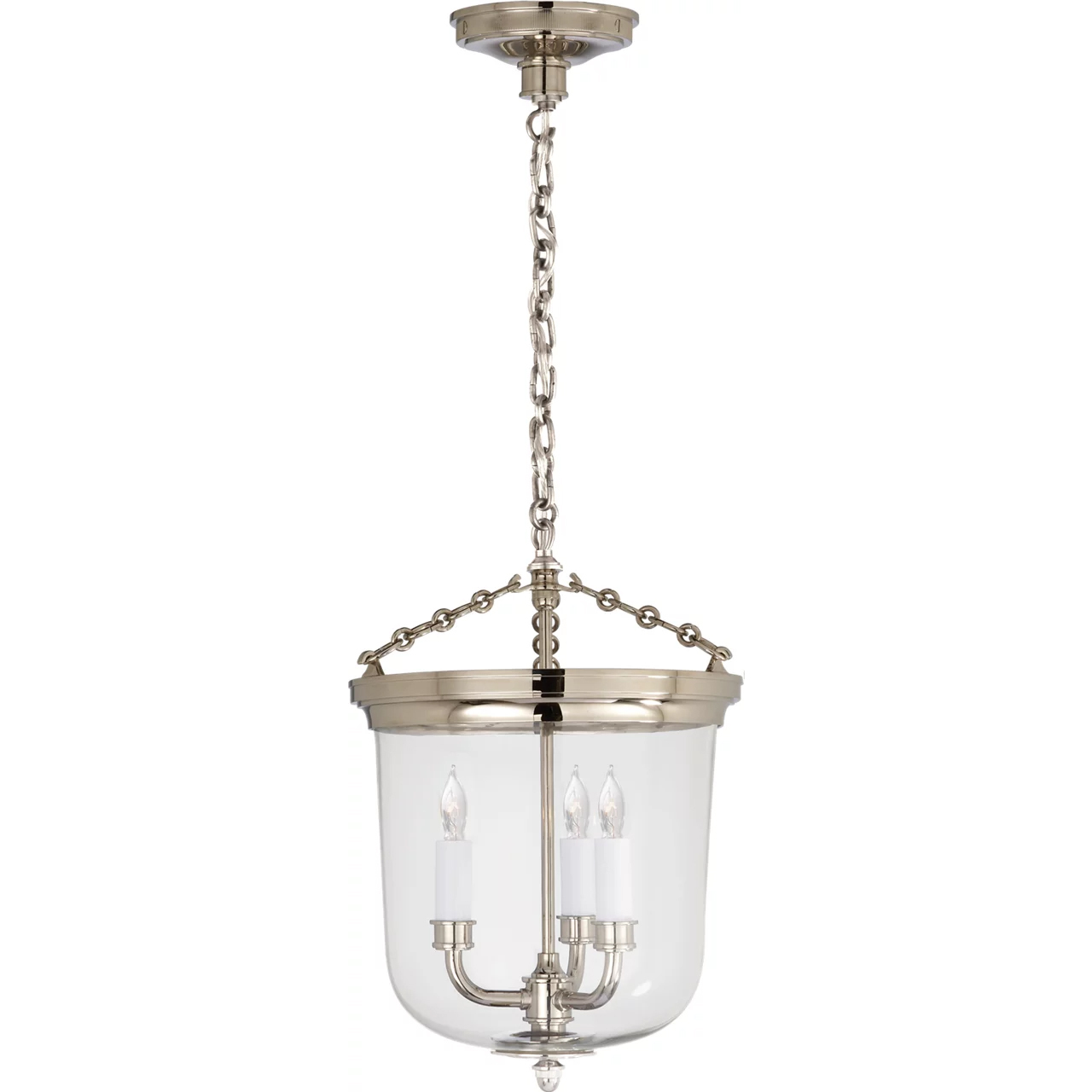 Thomas O'Brien Merchant 3 Light 11.75 inch Polished Nickel Lantern Pendant Ceiling Light