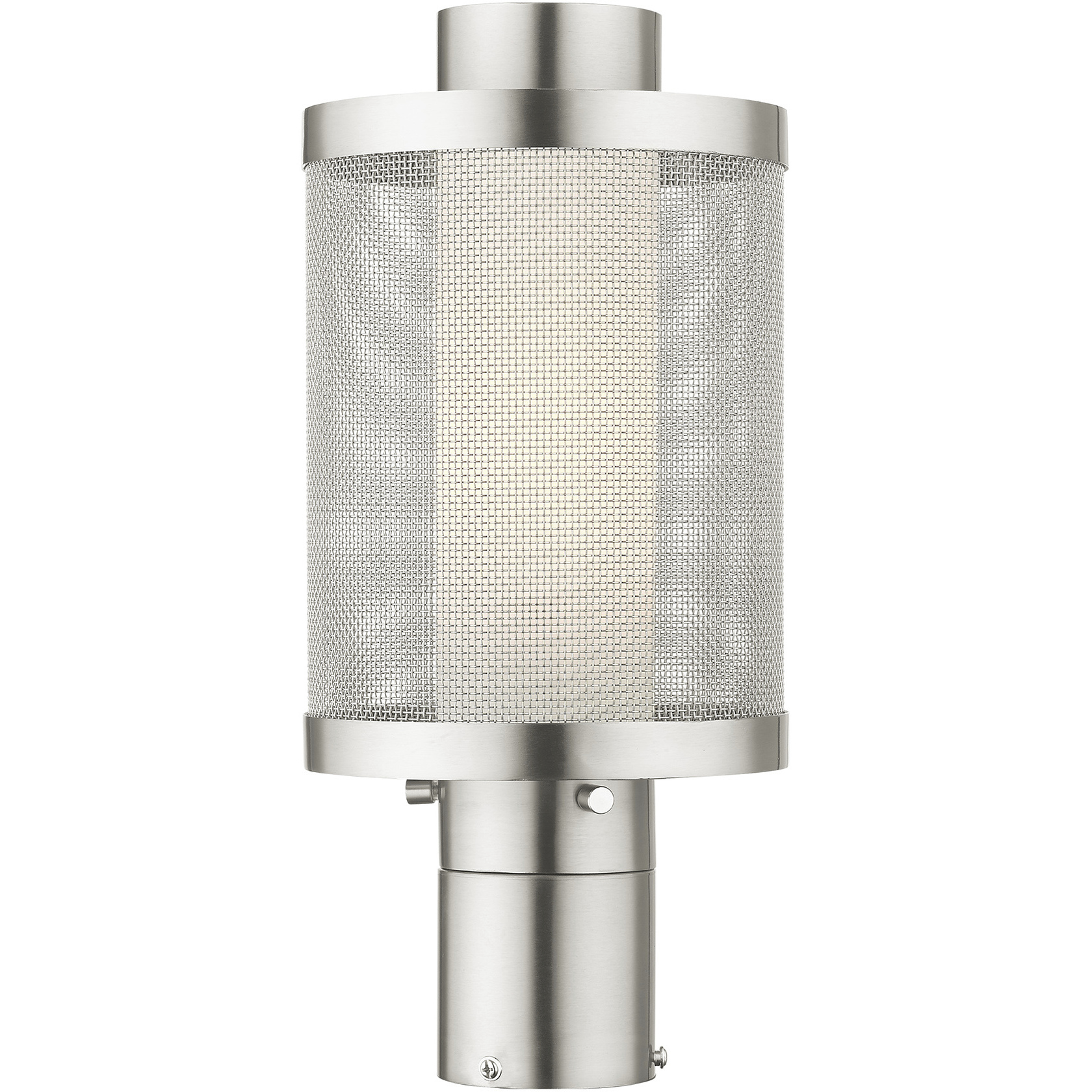 Nottingham 1 Light 15 inch Brushed Nickel Outdoor Post Top Lantern