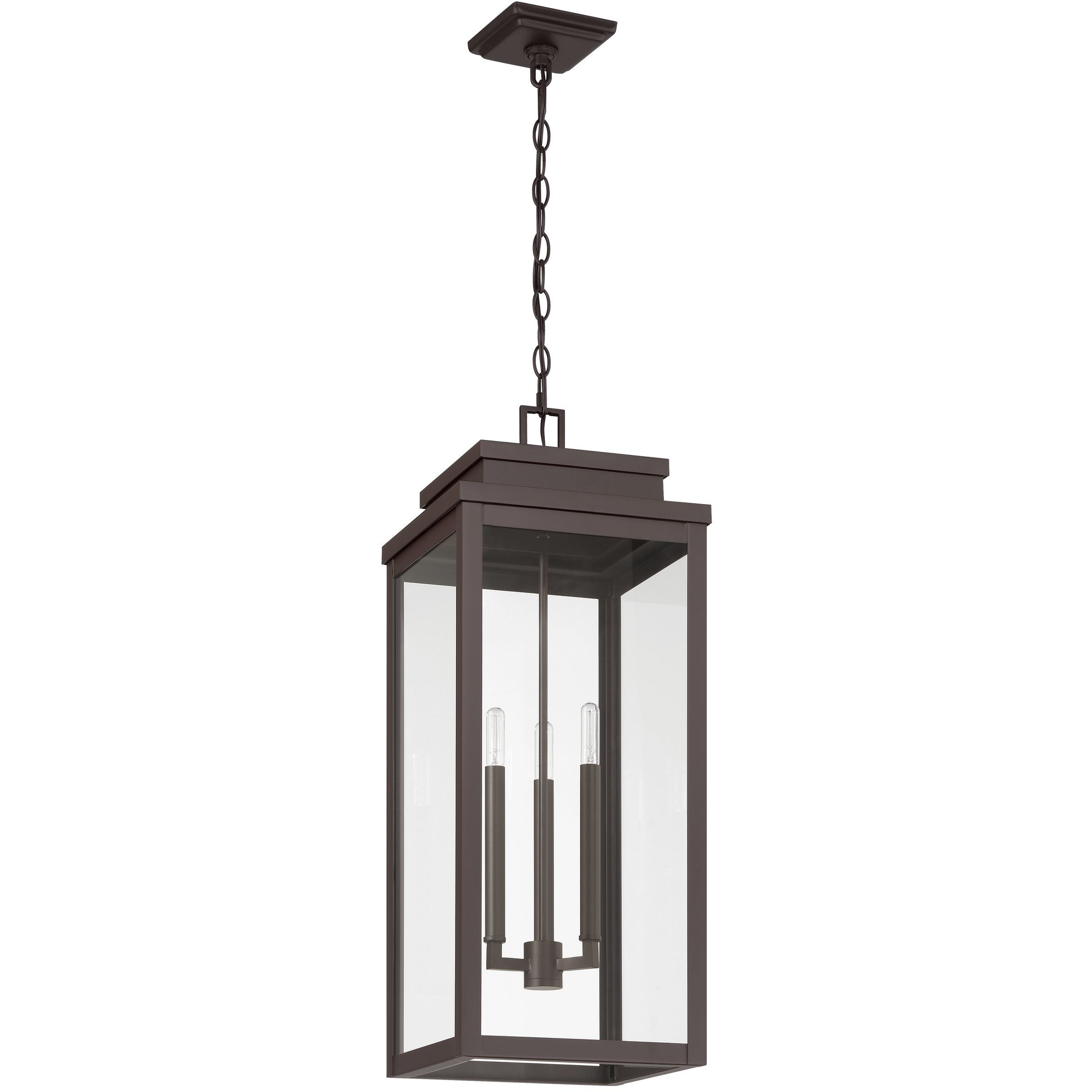 Hillside 3 Light 11 inch Dark Bronze Exterior Pendant