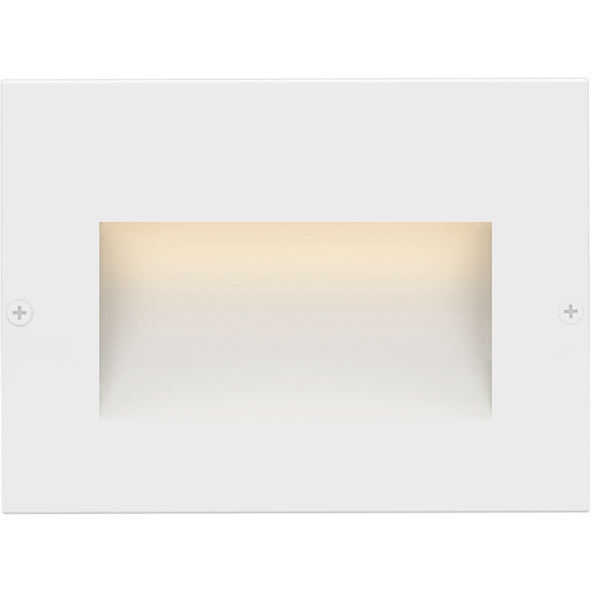 Taper 12v 1.90 watt Satin White Landscape Step Light, Horizontal