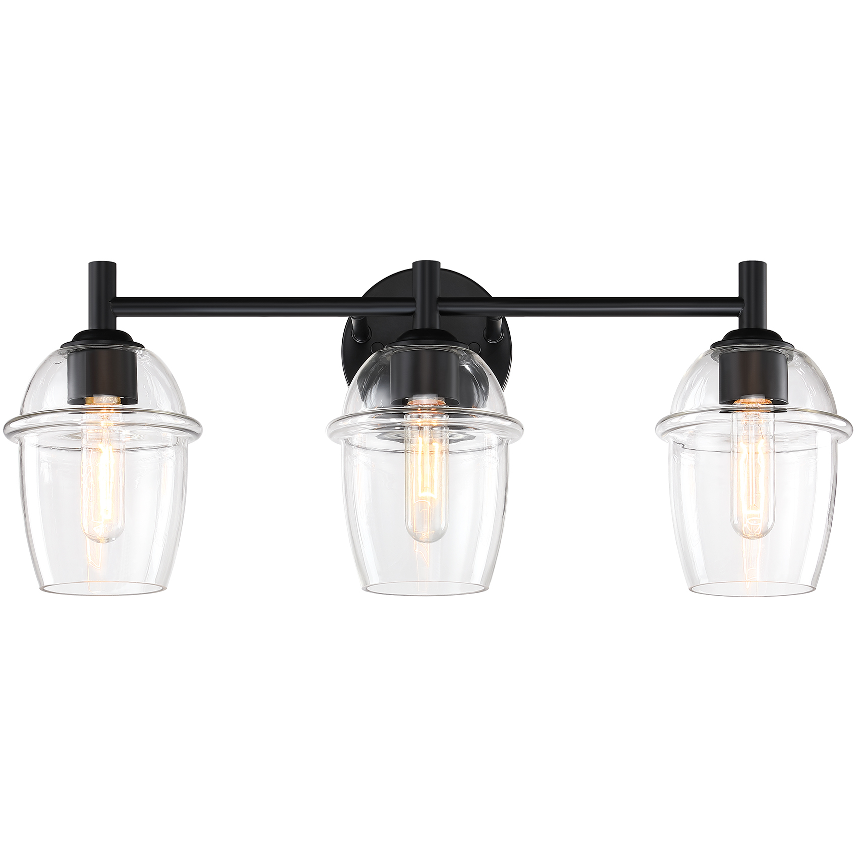 Summer Jazz 3 Light 24 inch Matte Black Vanity Light Wall Light