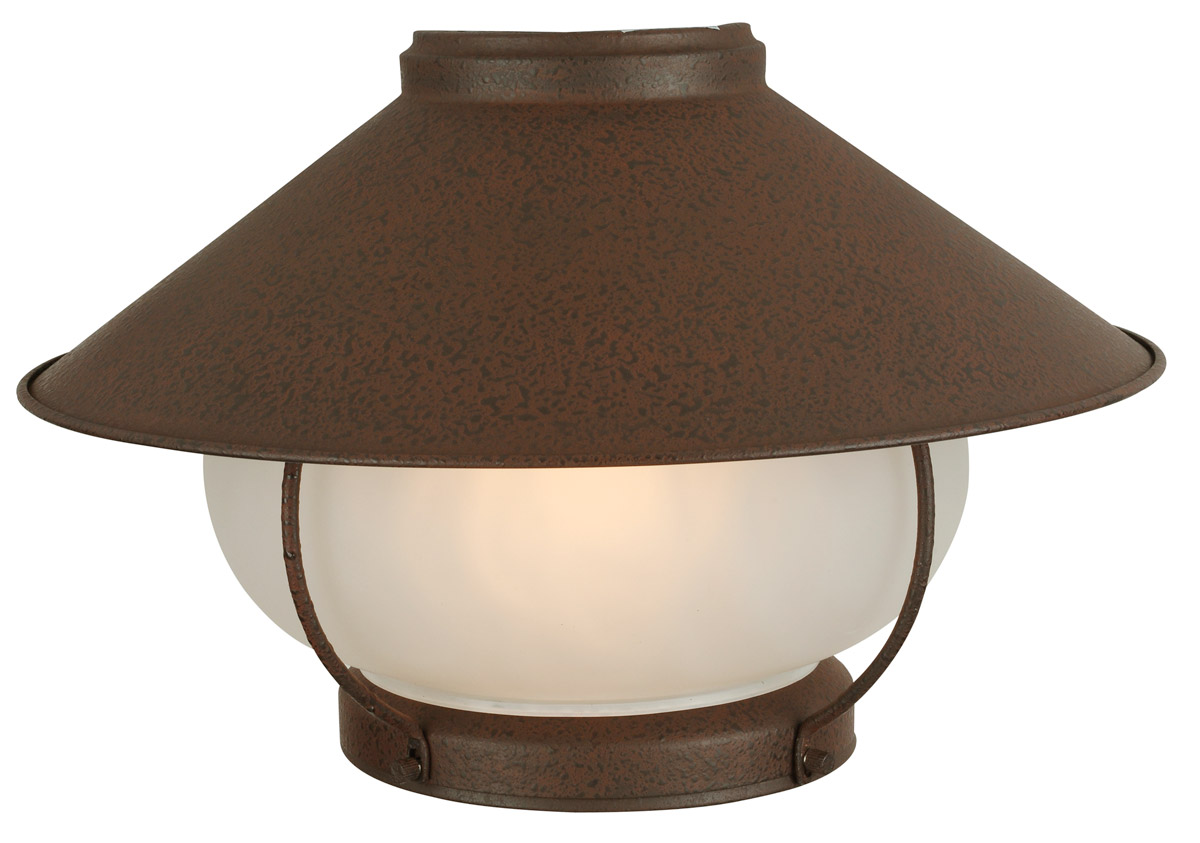 Universal LED Rustic Iron Outdoor Fan Bowl Light Kit, Bowl