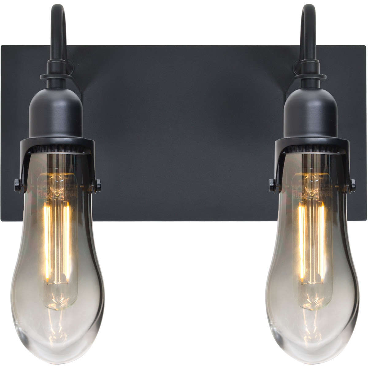 Wish 2 Light 12 inch Black Vanity Light Wall Light