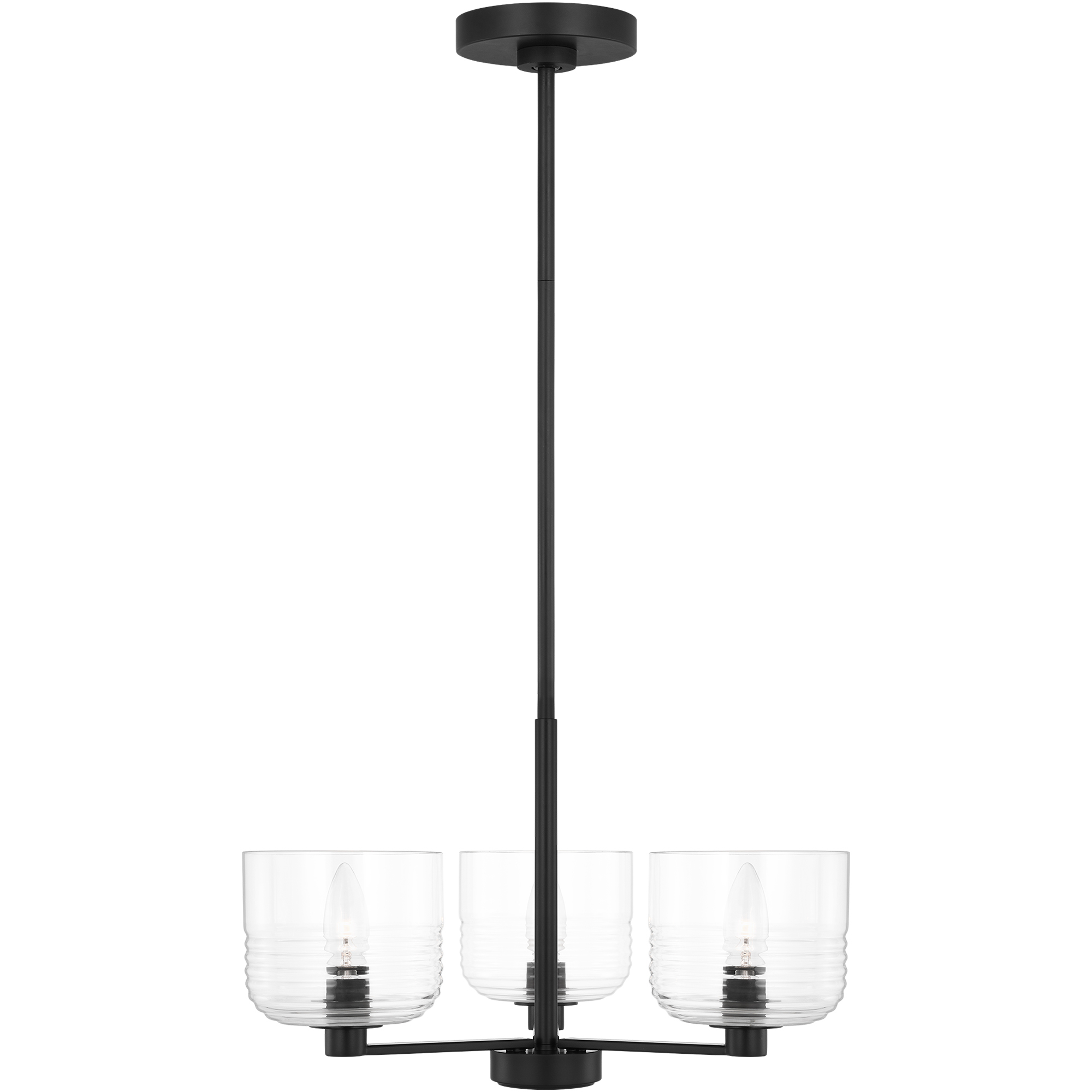 Drew & Jonathan Lochdale 3 Light 17.88 inch Midnight Black Chandelier Ceiling Light, Small
