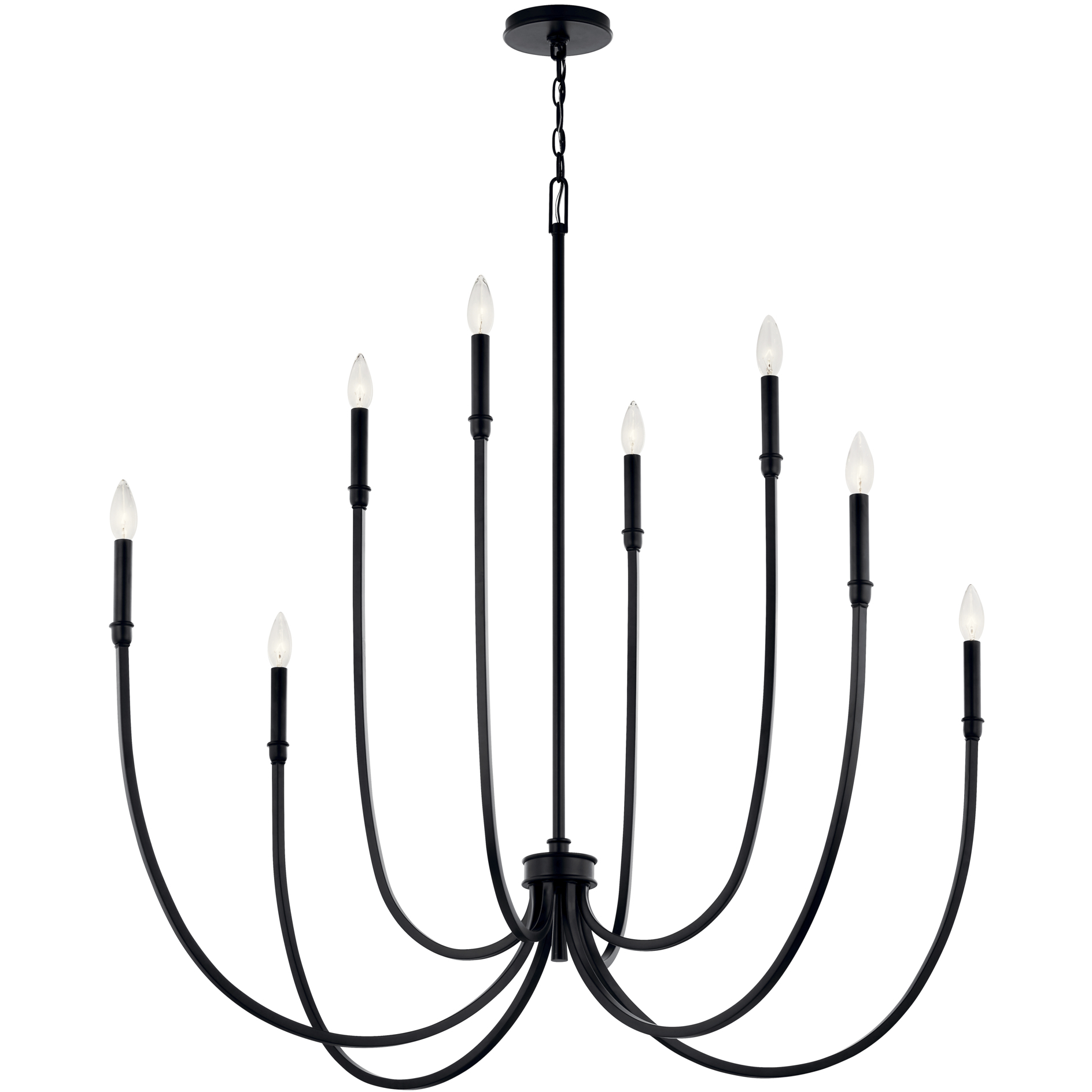 Malene 8 Light Black Chandelier Foyer Ceiling Light