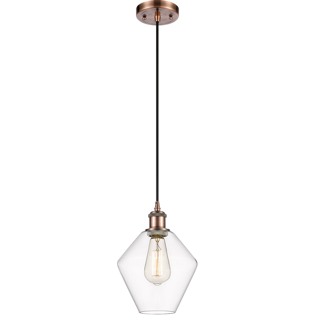 Ballston Cindyrella LED 8 inch Antique Copper Mini Pendant Ceiling Light