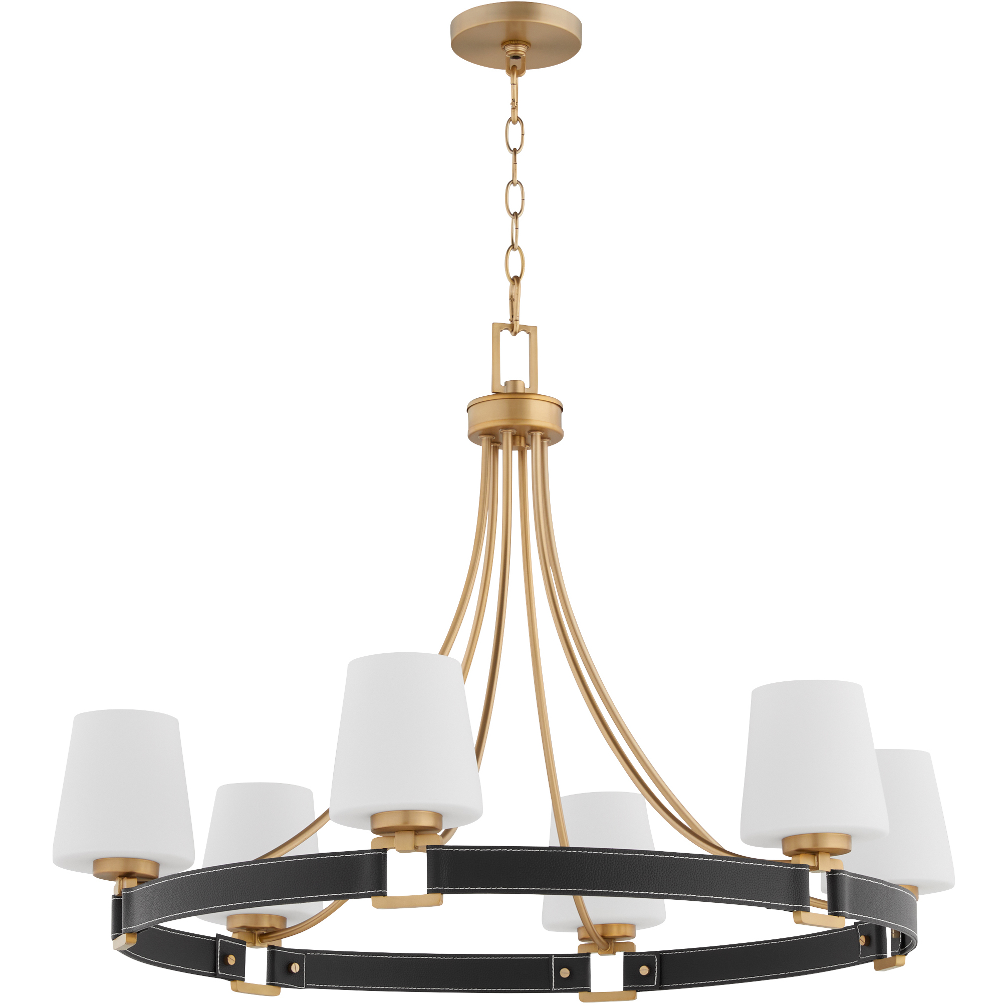 Hidalgo 6 Light 33.5 inch Aged Brass Chandelier Ceiling Light