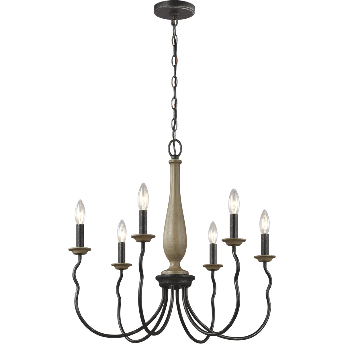 Simira 6 Light 25 inch Stardust Chandelier Ceiling Light