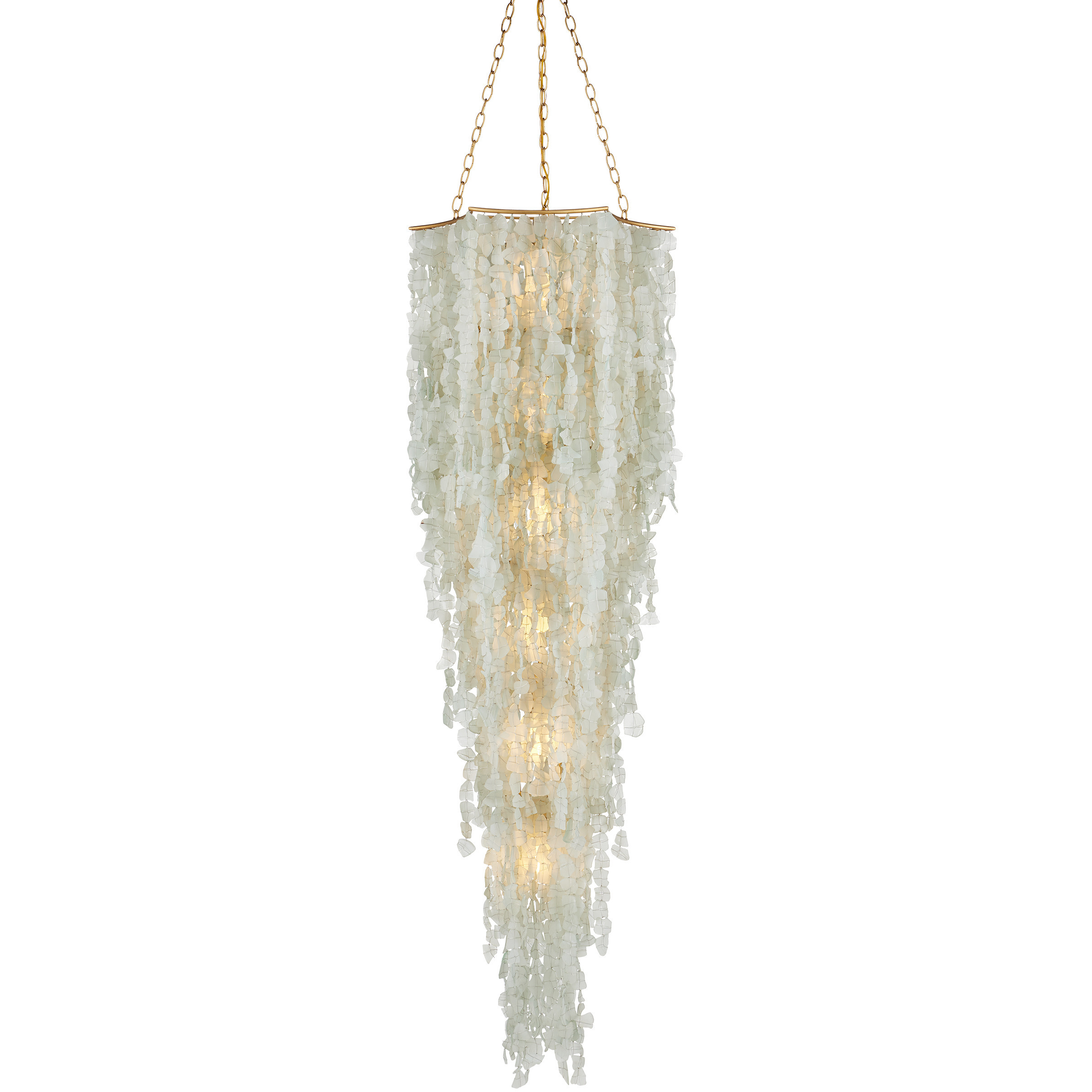 Verre de Mer 6 Light 24 inch Contemporary Gold Chandelier Ceiling Light, Large