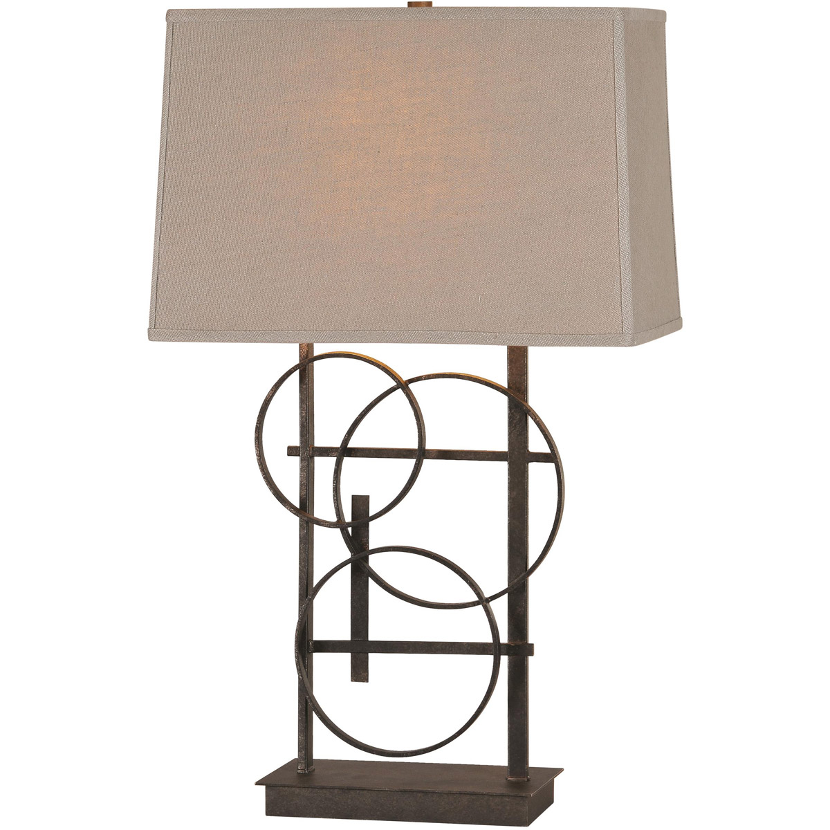 Aria 8 inch 100 watt Antique Bronze Table Lamp Portable Light