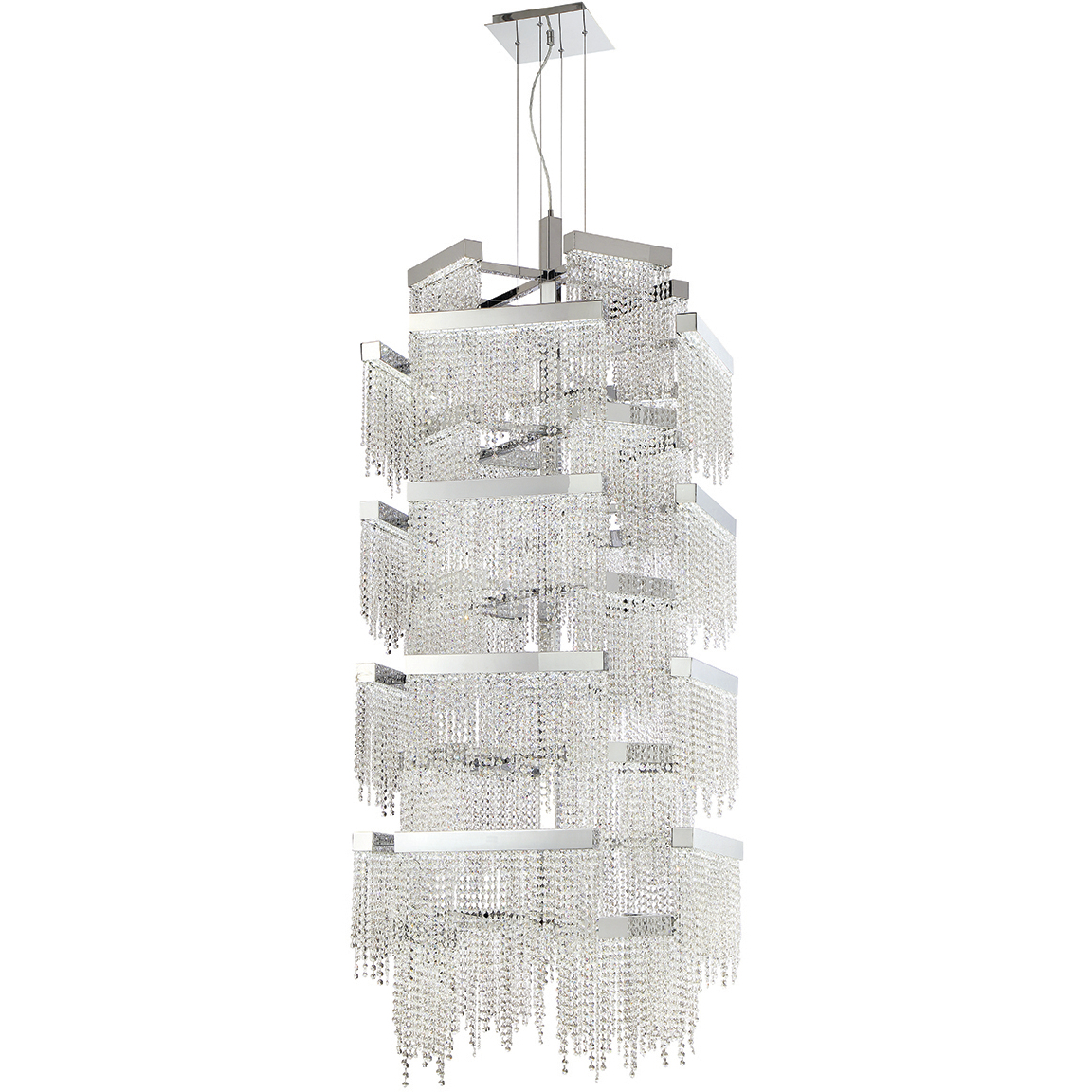 Rossi LED 28.5 inch Chrome Chandelier Ceiling Light