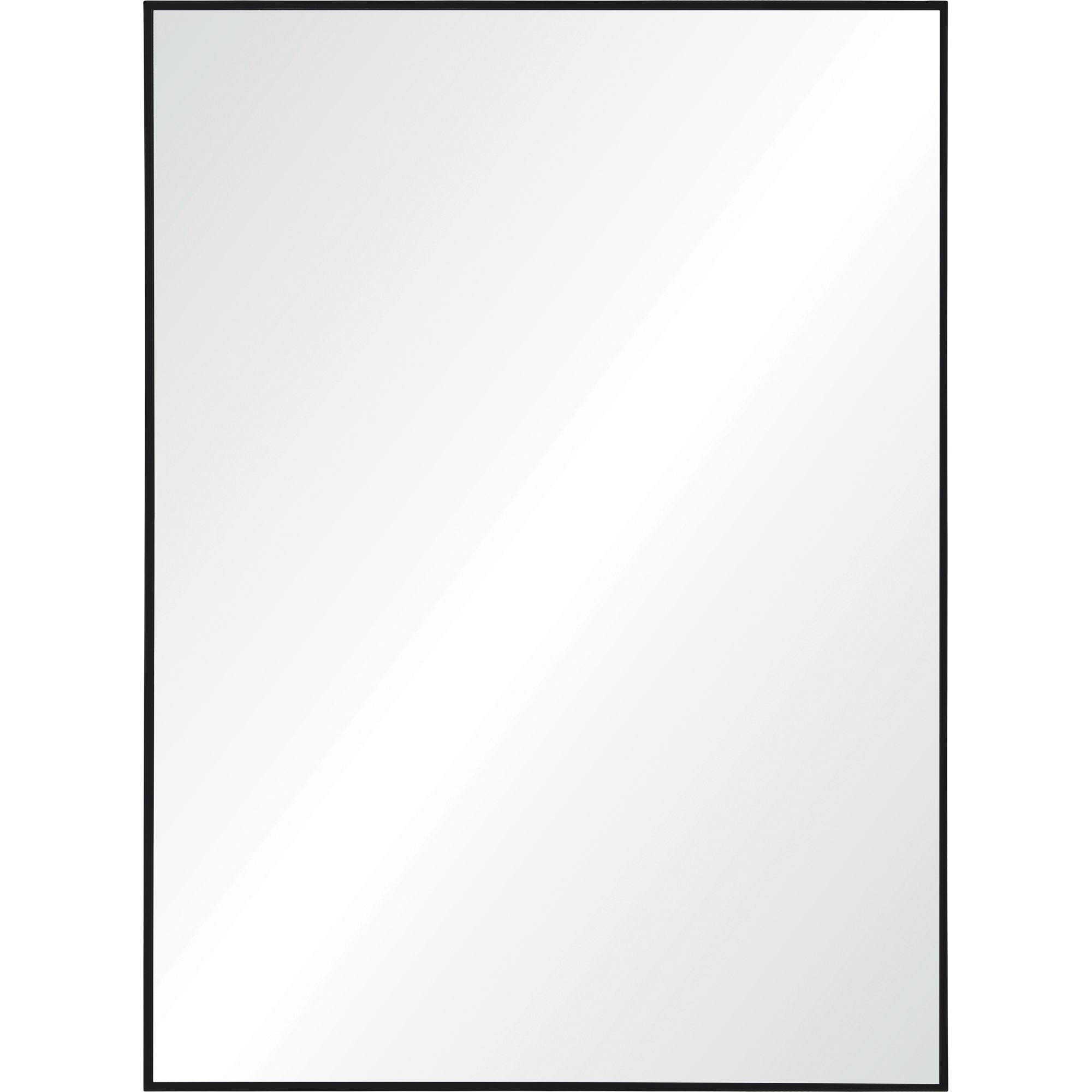 Raizel 40 X 30 inch Matte Black Wall Mirror