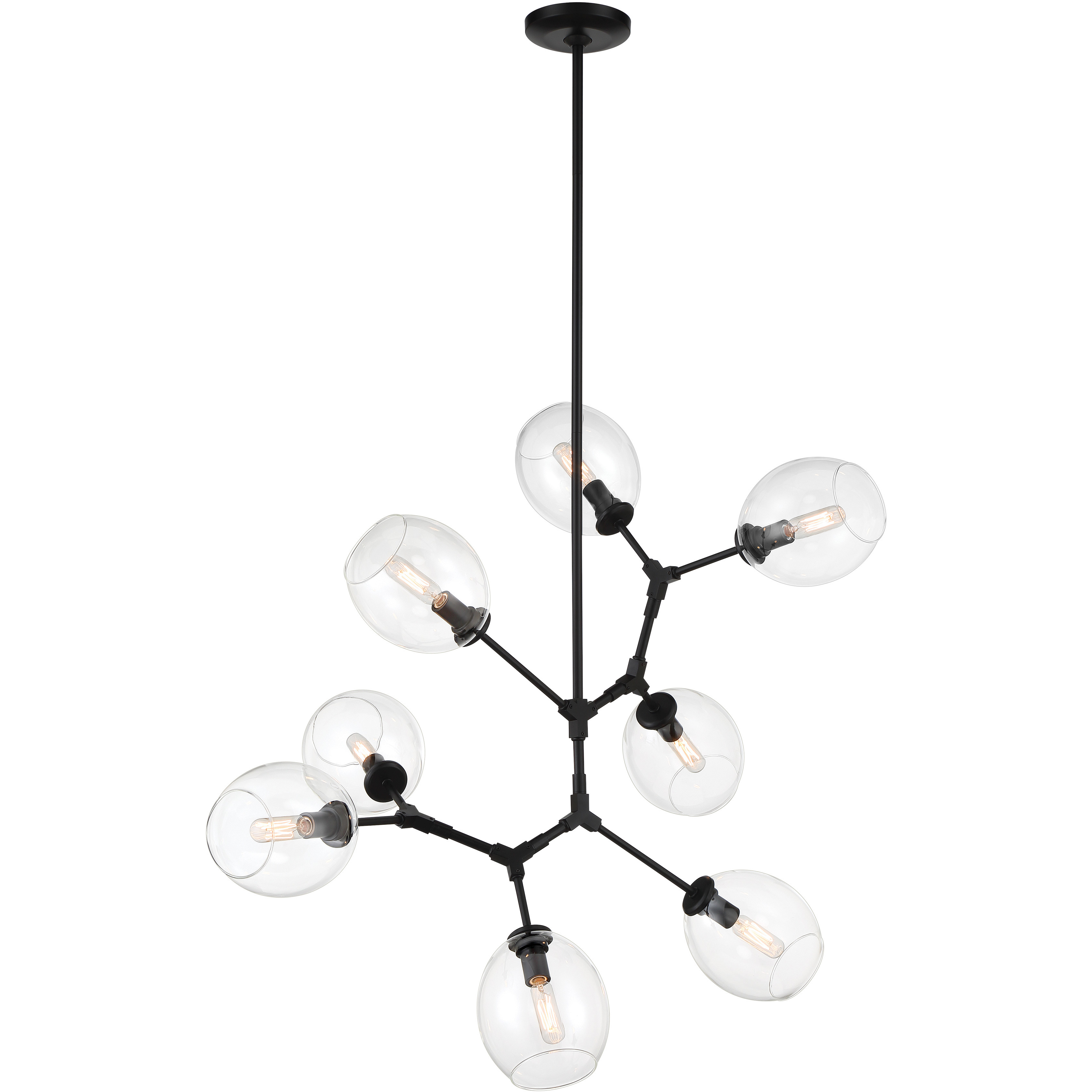 Nexpo 8 Light 24.63 inch Coal Chandelier Ceiling Light