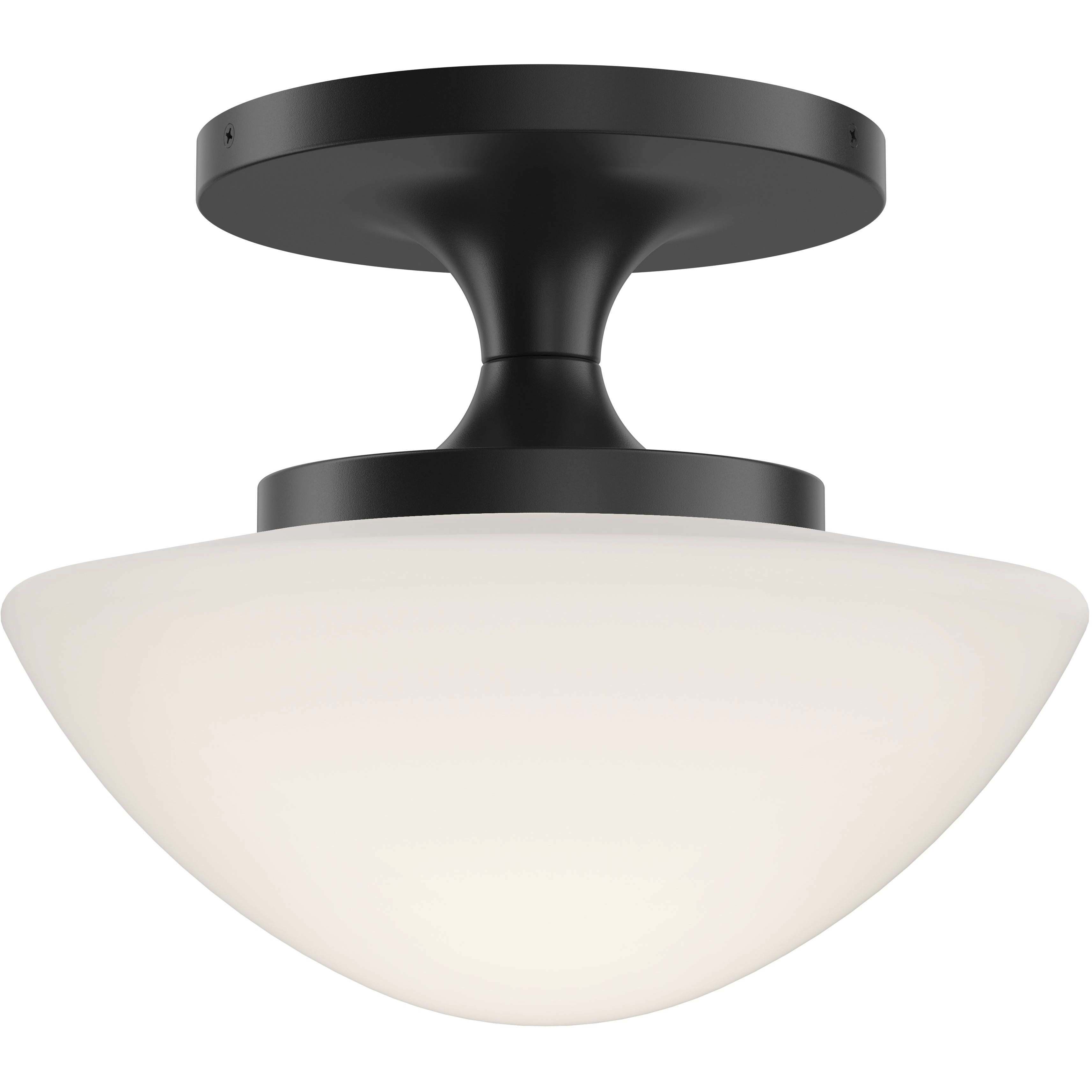 Knox 1 Light 12 inch Black Semi-flush Mount Ceiling Light