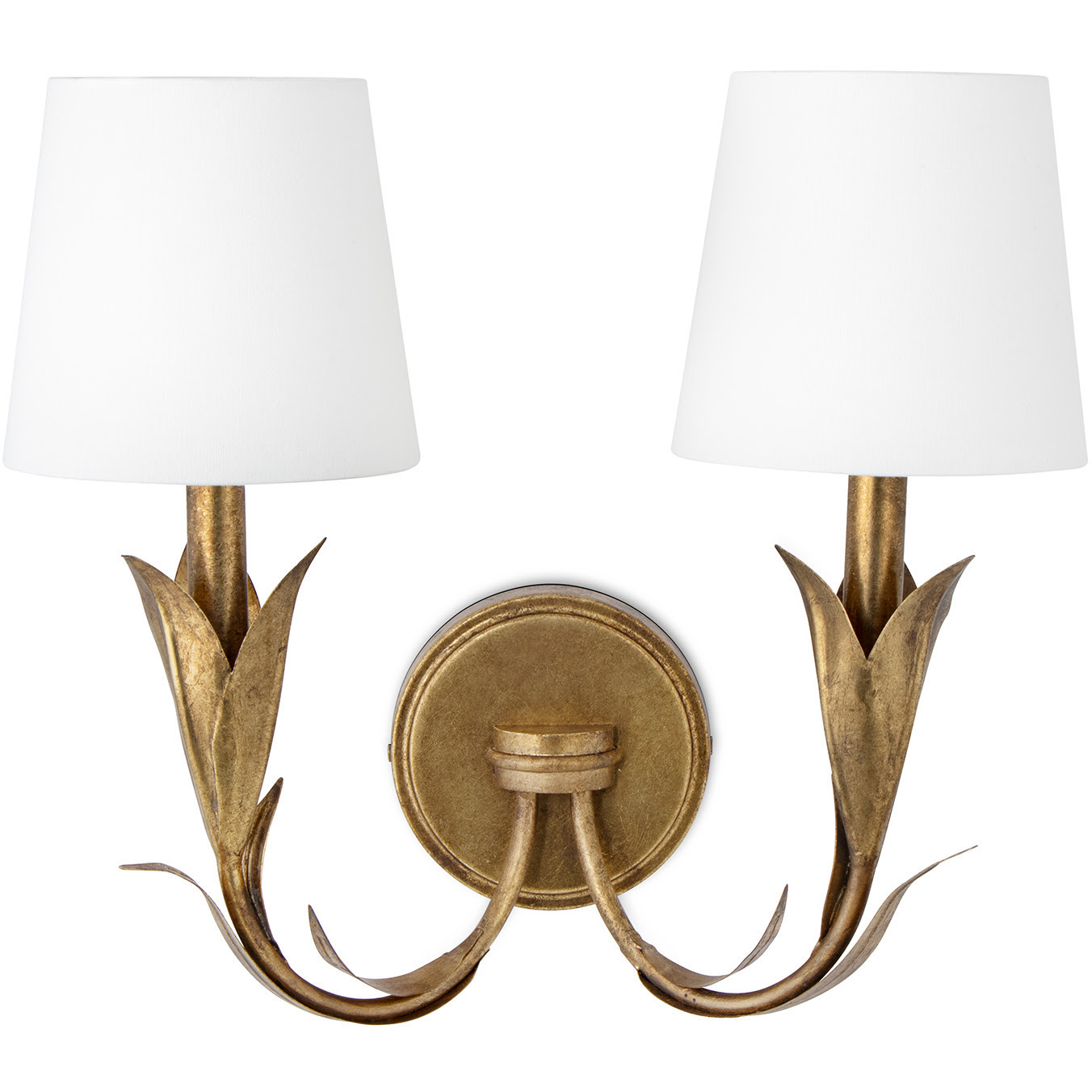 River Reed 2 Light 15.75 inch Gold Wall Sconce Wall Light, Double