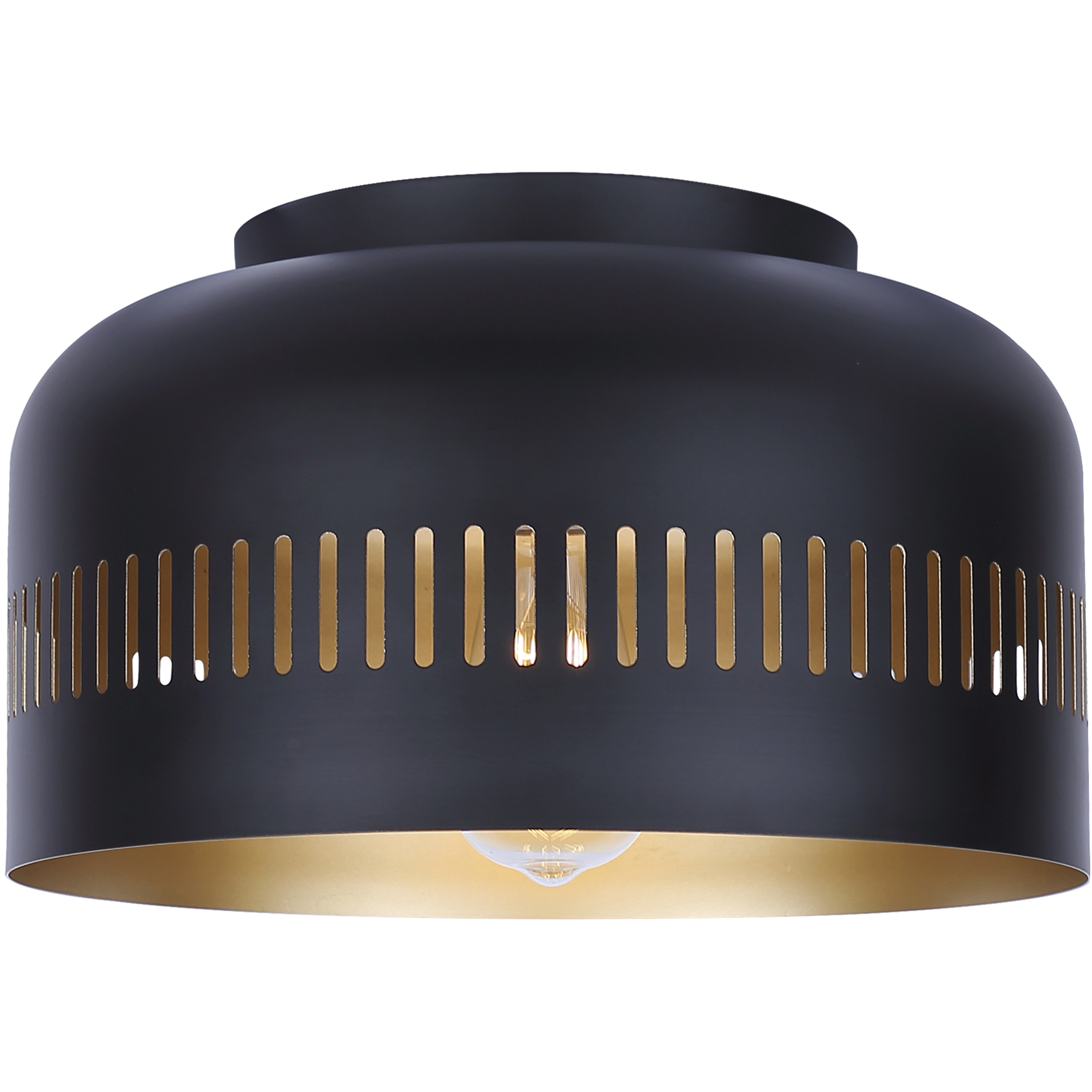 Miles 13 inch Black Flush Mount Ceiling Light