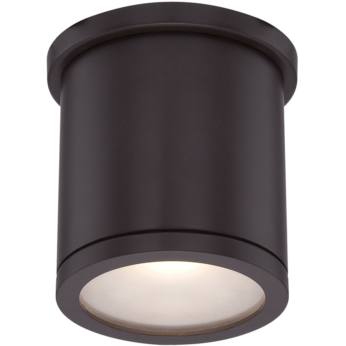 Tube LED 4.5 inch Bronze Outdoor Flush