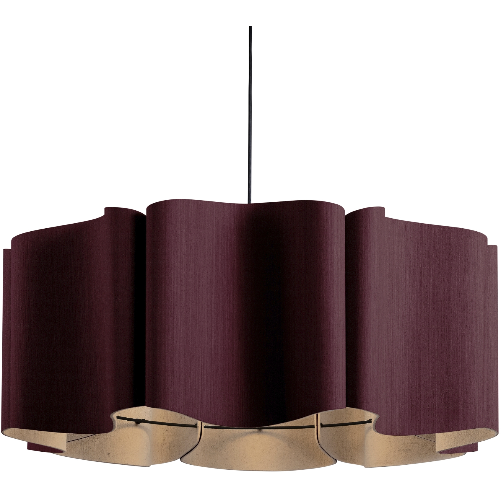 Paulina 1 Light 31.5 inch Black Pendant Ceiling Light in 32 in, Violet, Acoustic WEP Collection