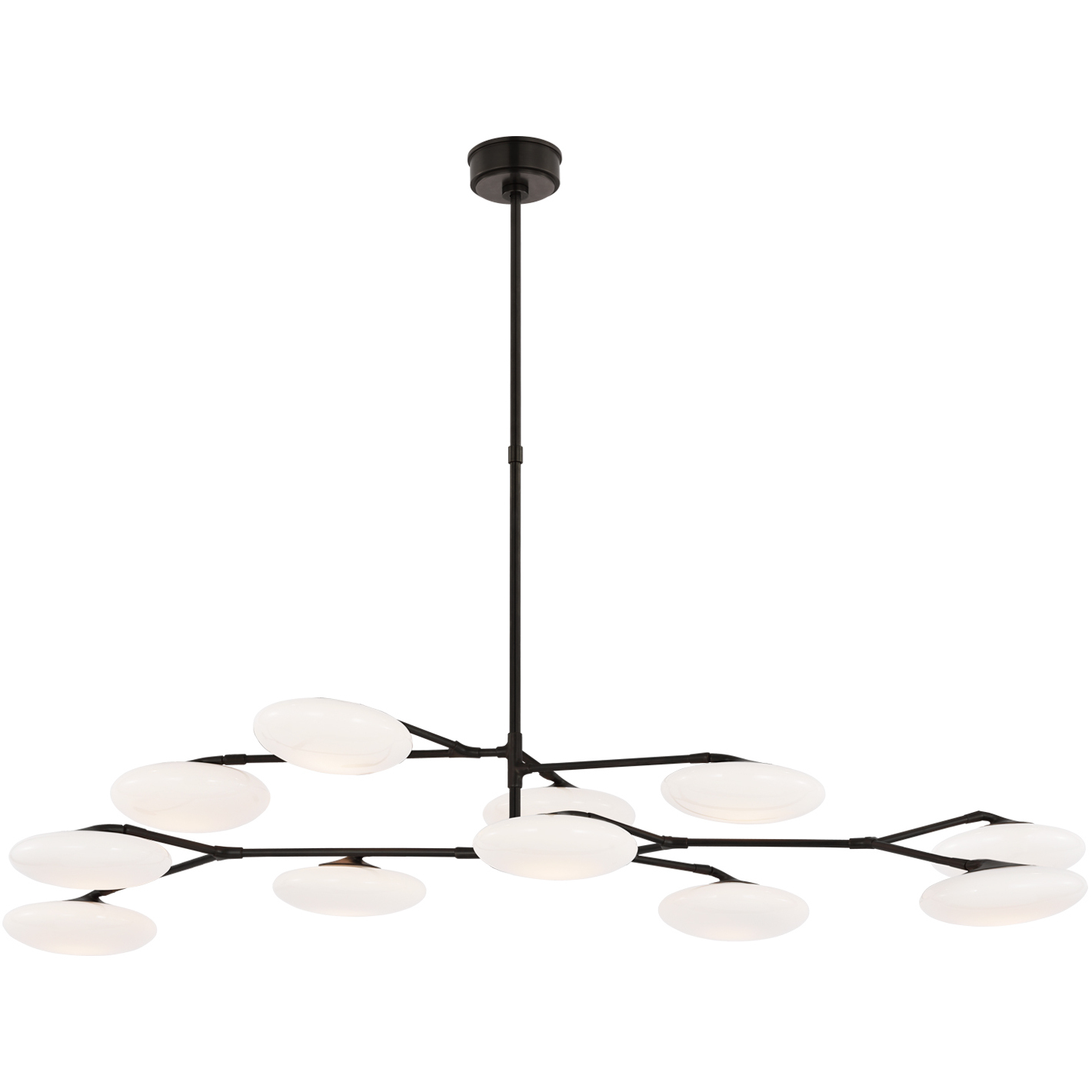 Champalimaud Brindille LED 65 inch Gun Metal Two Tier Chandelier Ceiling Light, Extra Large