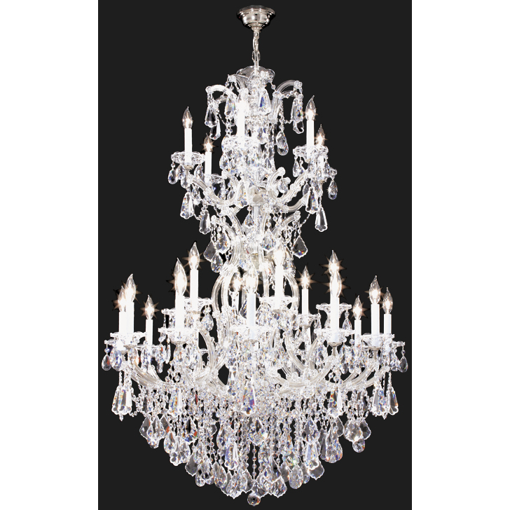 Maria Theresa Royal 24 Light 37 inch Silver Entry Chandelier Ceiling Light, Royal