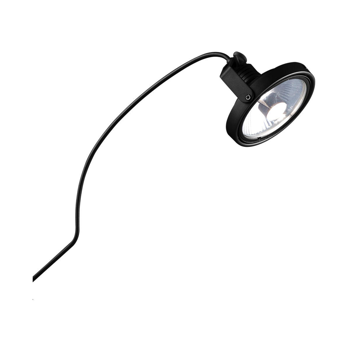 Series 155 75 watt 5.25 inch Black Arclight Wall Light, Clamp Mount