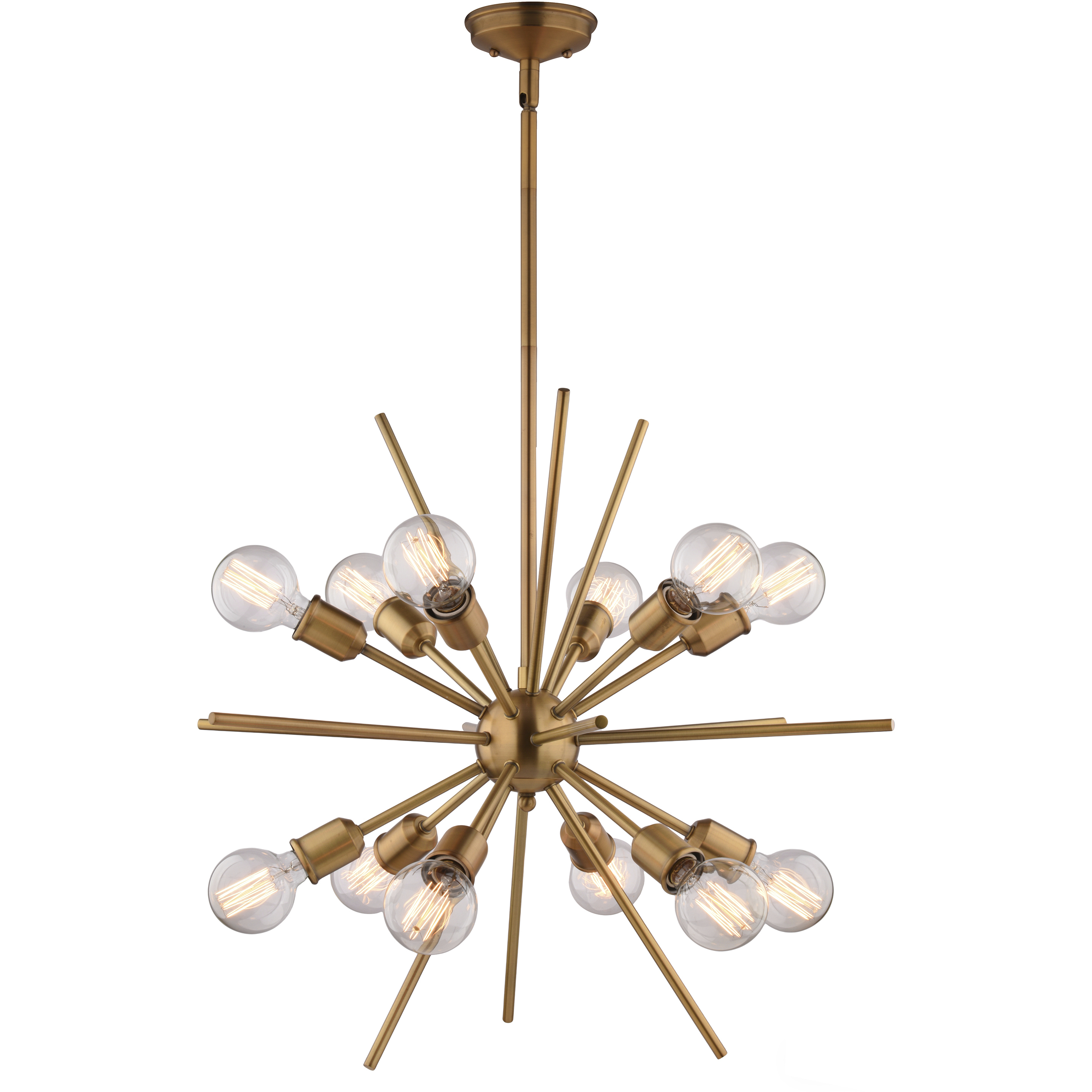 Estelle 12 Light 27.5 inch Natural Brass Pendant Ceiling Light