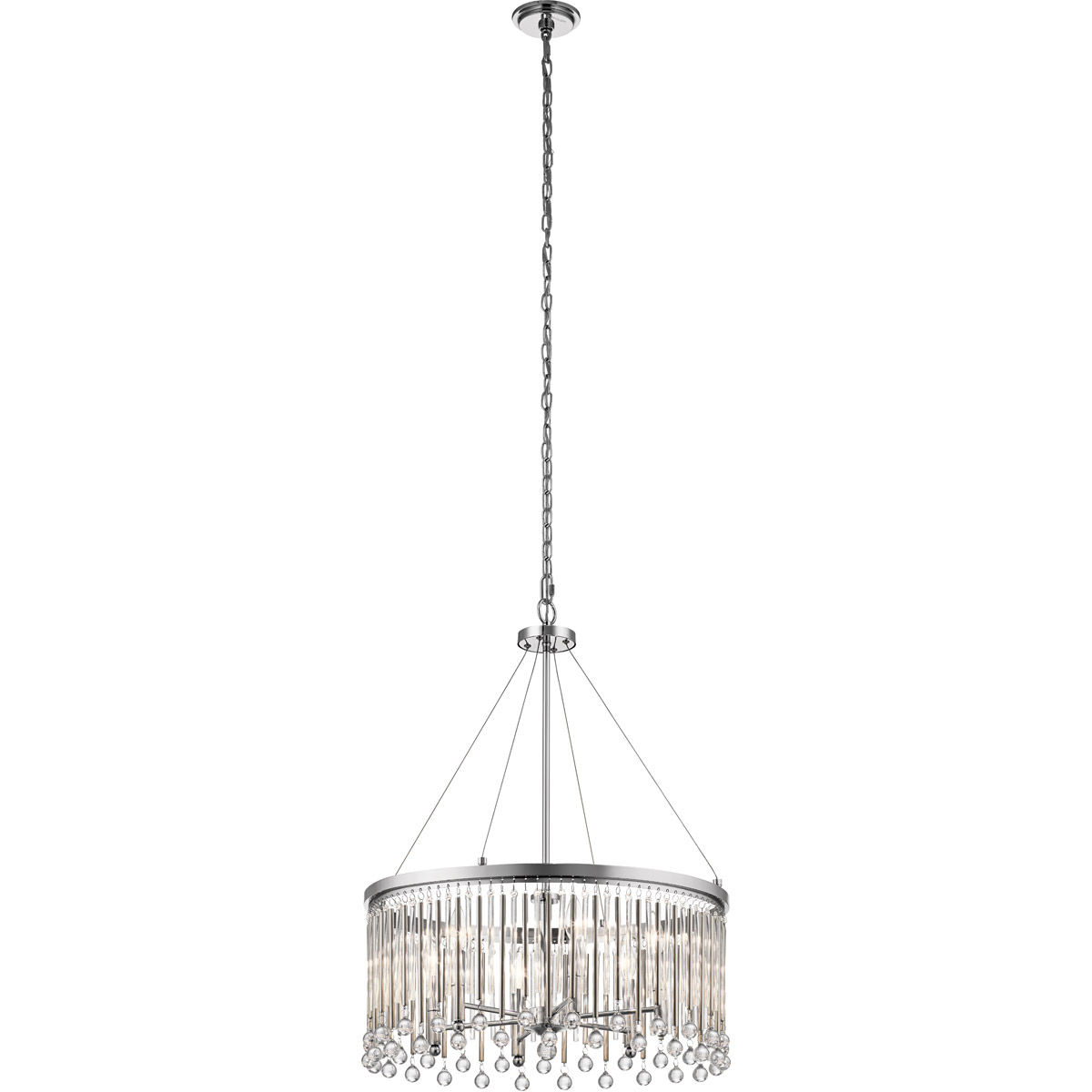 Piper 6 Light 24 inch Chrome Chandelier Round Pendant Ceiling Light