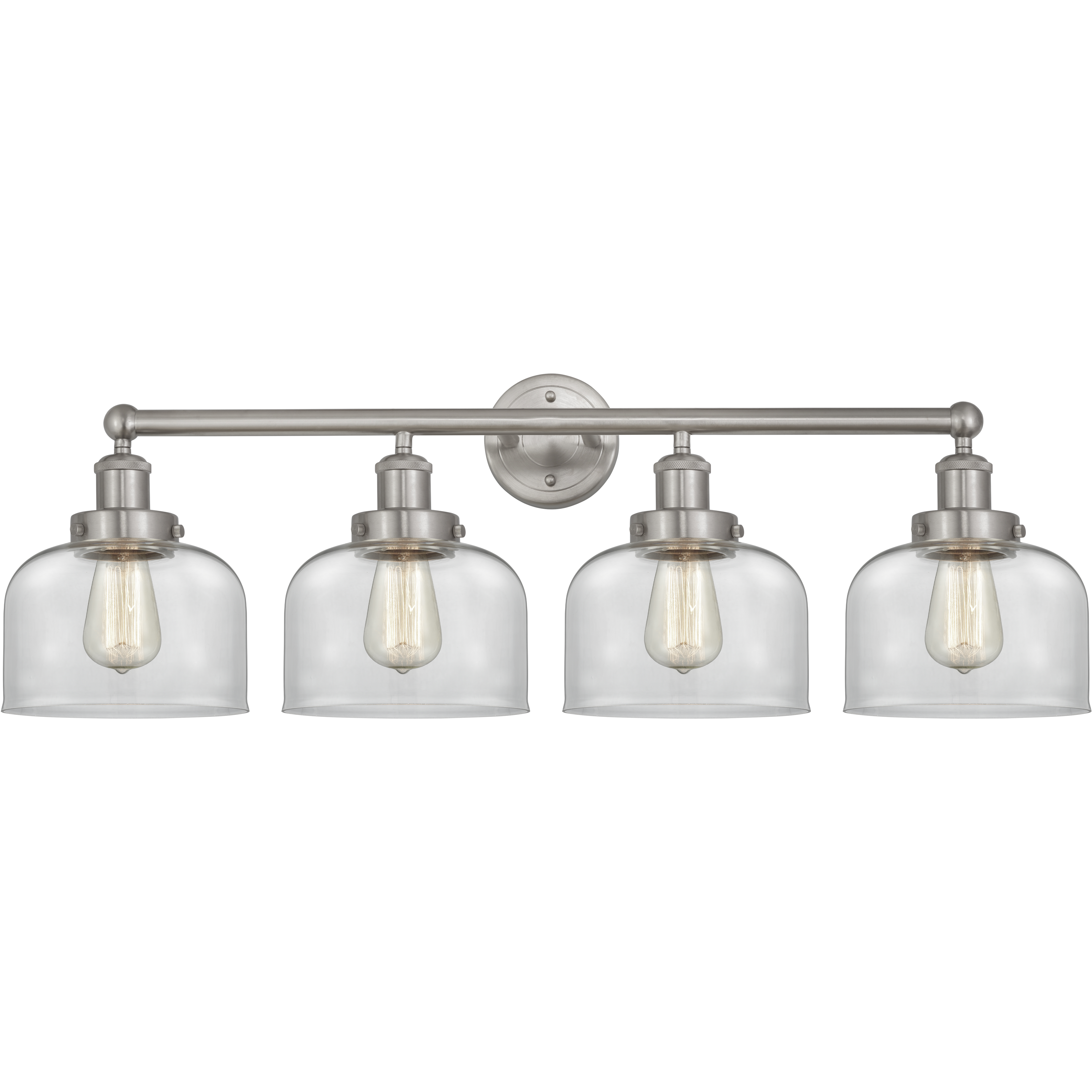 Bell 4 Light 33.5 inch Brushed Satin Nickel Bath Vanity Light Wall Light