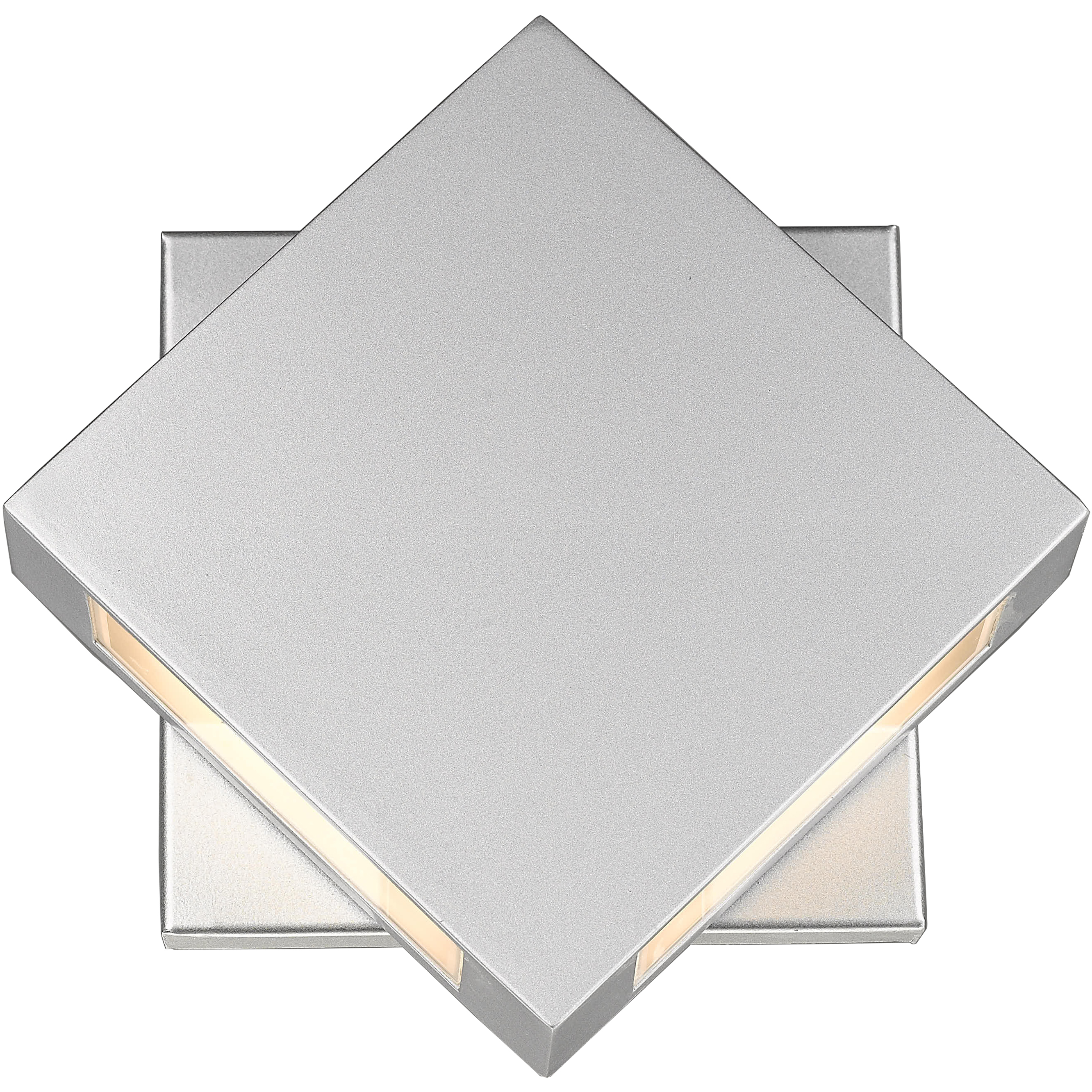 Quadrate LED 9.25 inch Silver Outdoor Wall Light