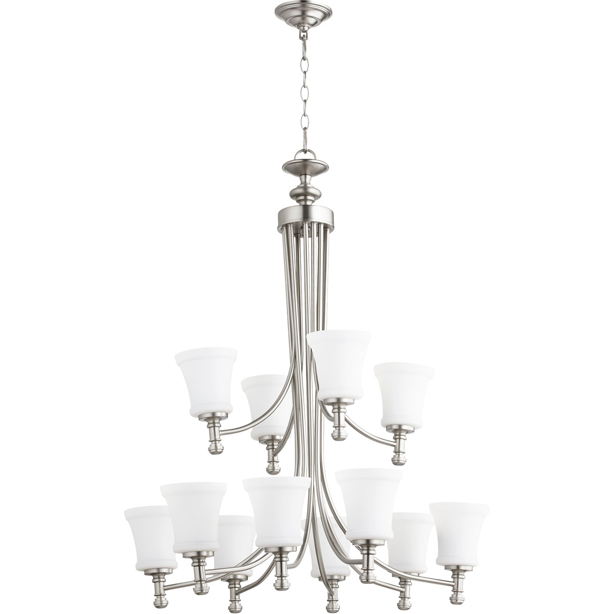 Rossington 12 Light 35.25 inch Satin Nickel Chandelier Ceiling Light