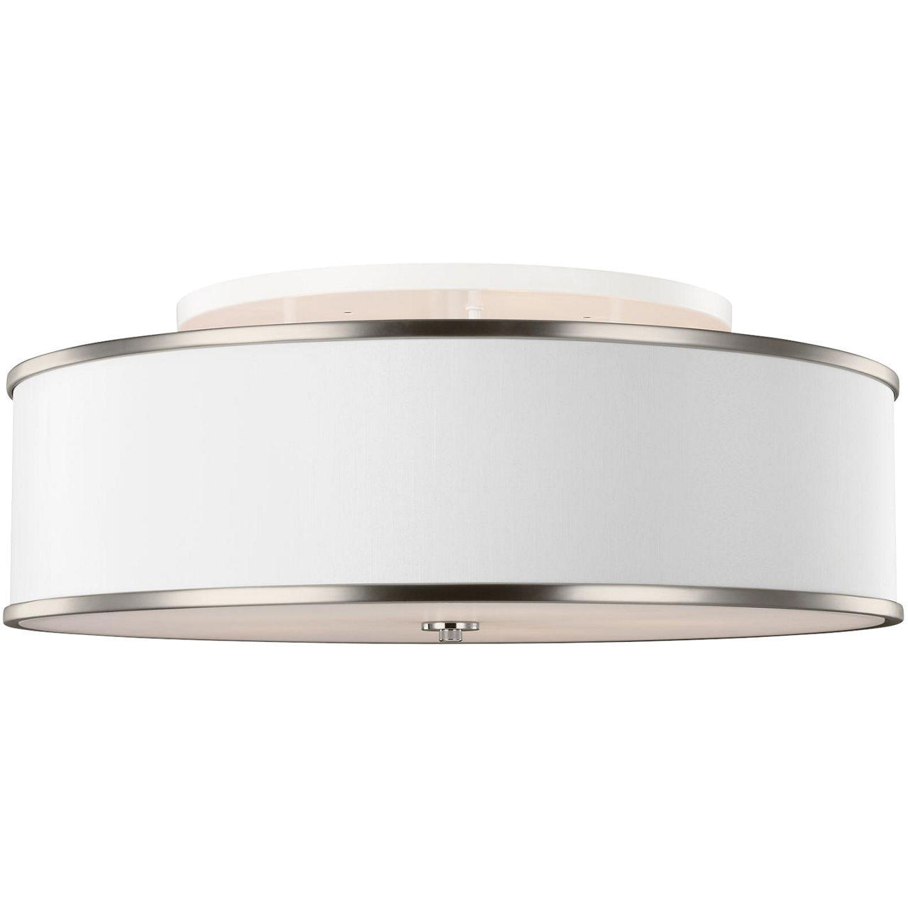 Sean Lavin Lennon 5 Light 30.25 inch Satin Nickel Semi-Flush Mount Ceiling Light, White Shantung