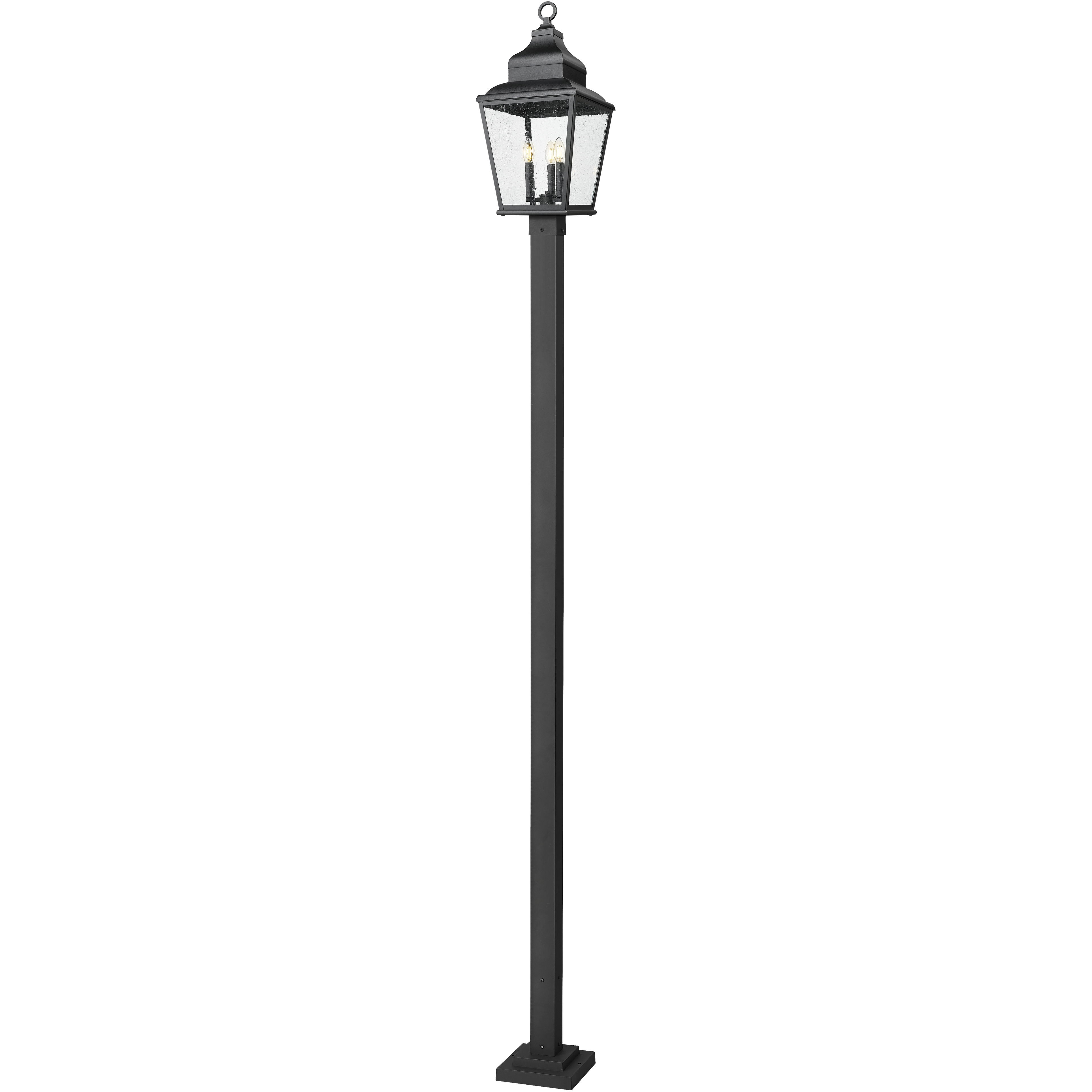 Raphael 3 Light 120.75 inch Sand Black Outdoor Post Mounted Fixture