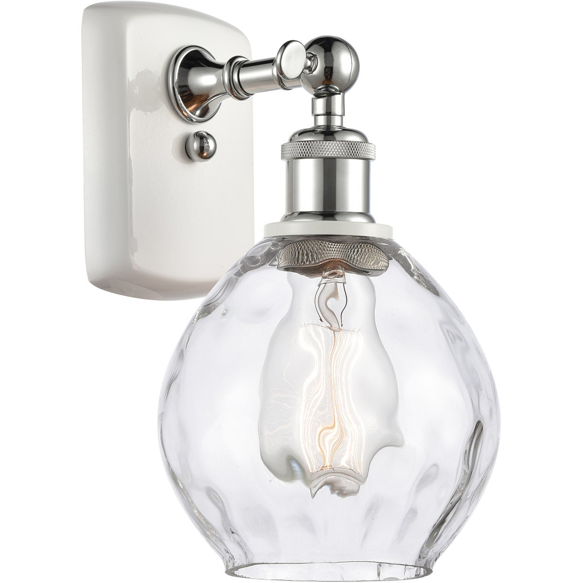 Ballston Small Waverly LED 6 inch White and Polished Chrome Sconce Wall Light, Ballston