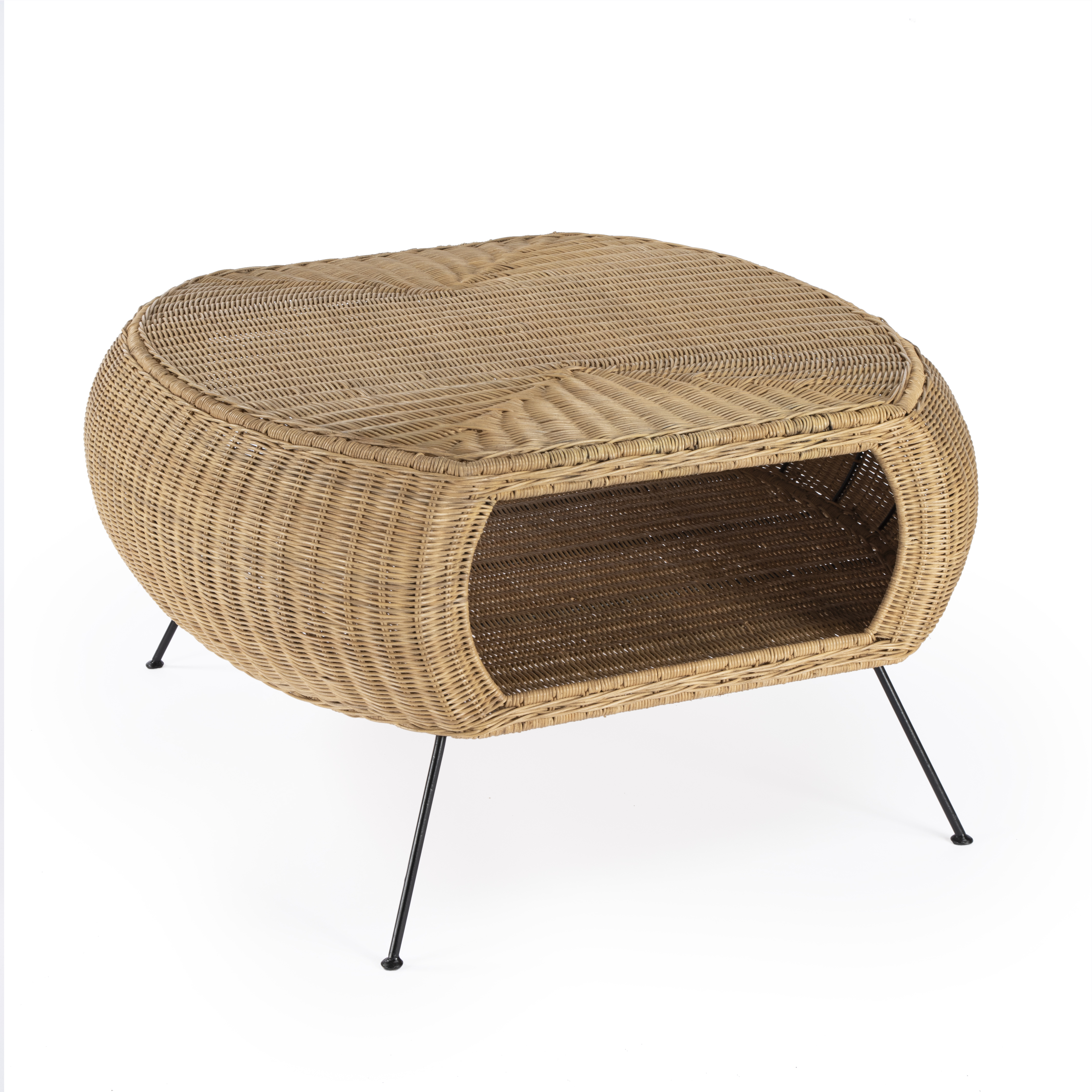Coralitta Rattan Coffee Table in Light Brown