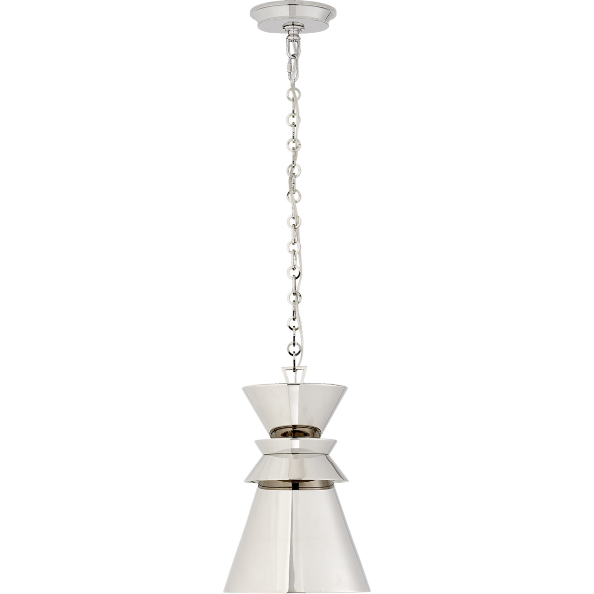 Chapman & Myers Alborg 1 Light 10 inch Polished Nickel Stacked Pendant Ceiling Light, Small