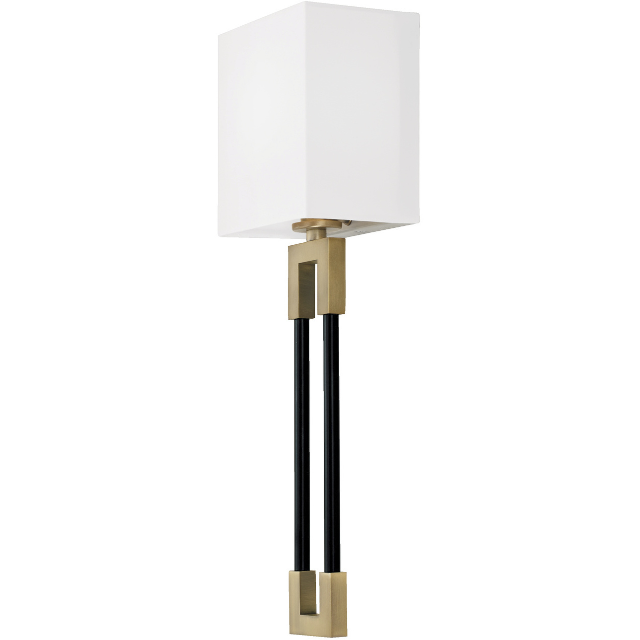 Bleeker 1 Light 6 inch Aged Brass and Black ADA Sconce Wall Light