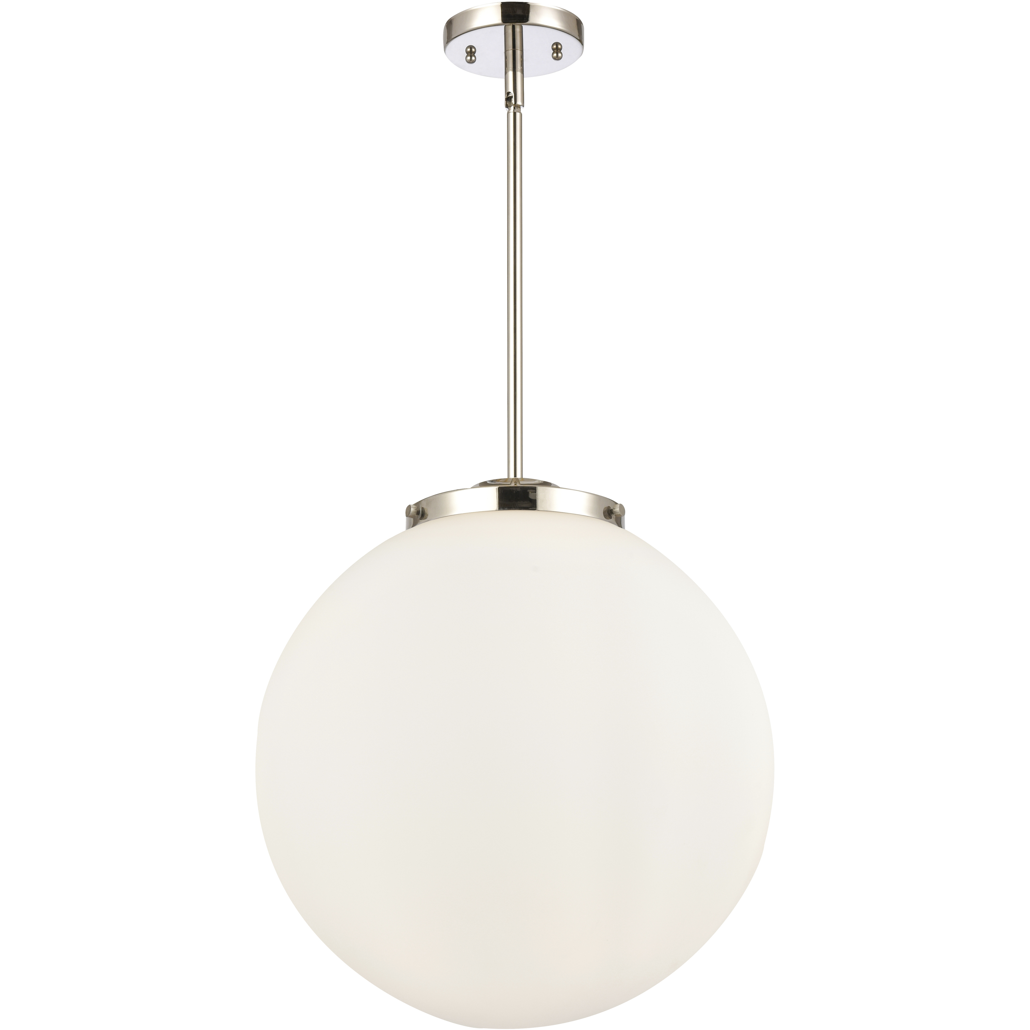 Franklin Restoration Beacon LED 16 inch Polished Nickel Statement Pendant Ceiling Light in Matte White