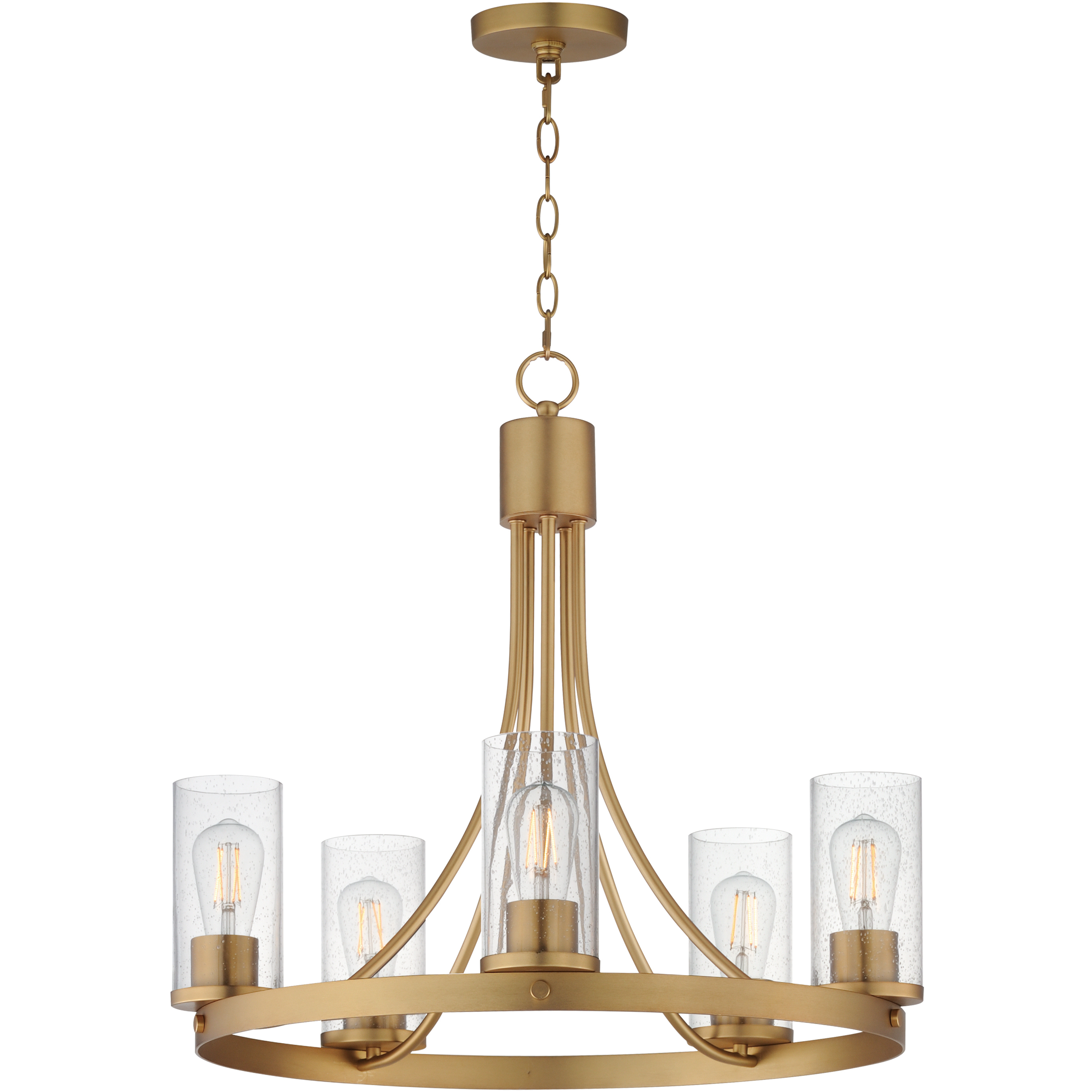 Livingston 5 Light 24.5 inch Natural Aged Brass Chandelier Ceiling Light