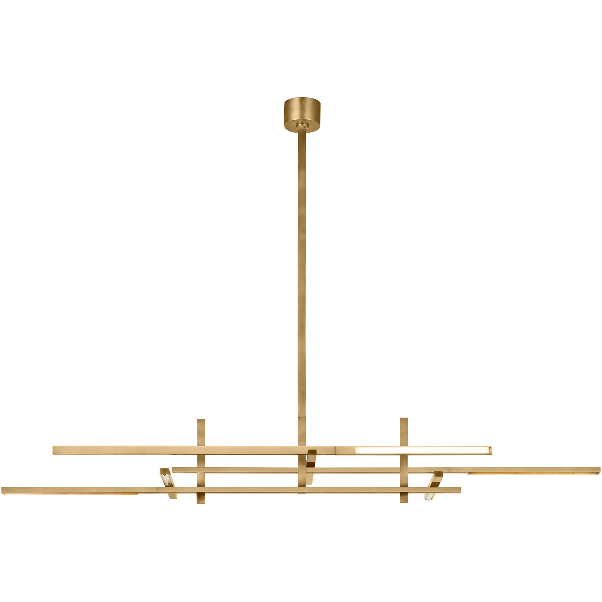 Sean Lavin Cityscape 6 Light 70 inch Hand Rubbed Antique Brass Linear Chandelier Ceiling Light