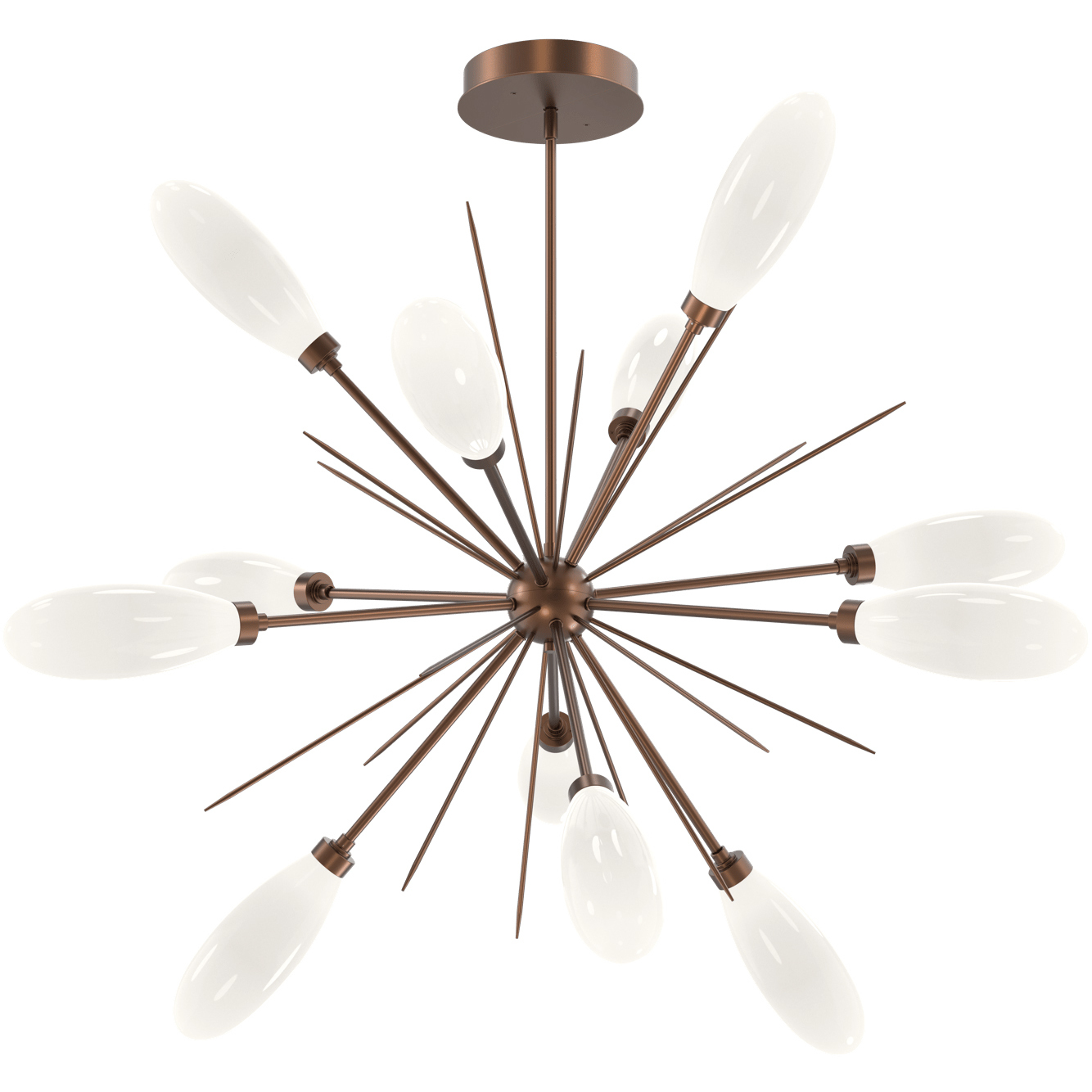 Fiori LED Burnished Bronze Chandelier Ceiling Light, Starburst
