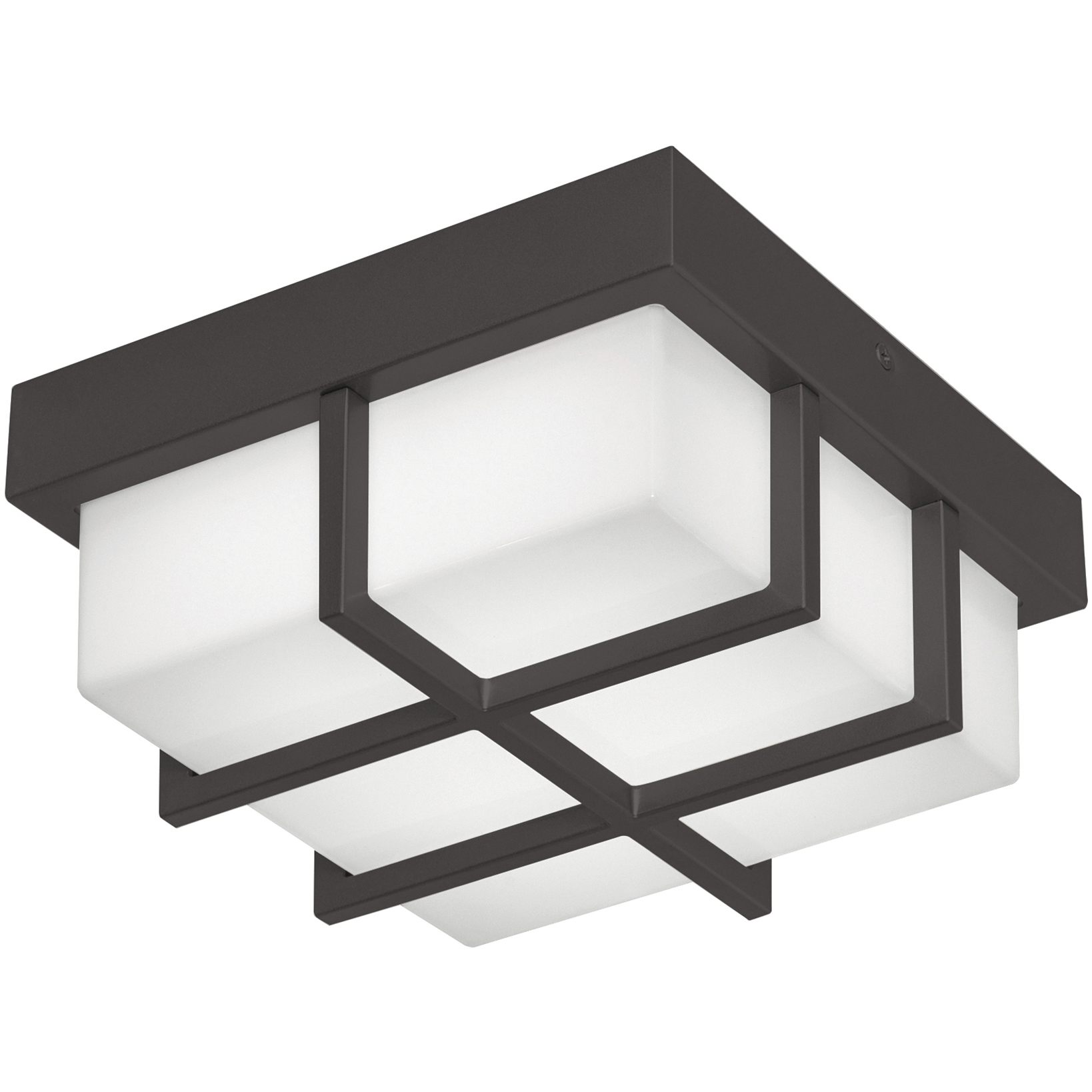 August LED 8.11 inch Black Outdoor Flush Mount