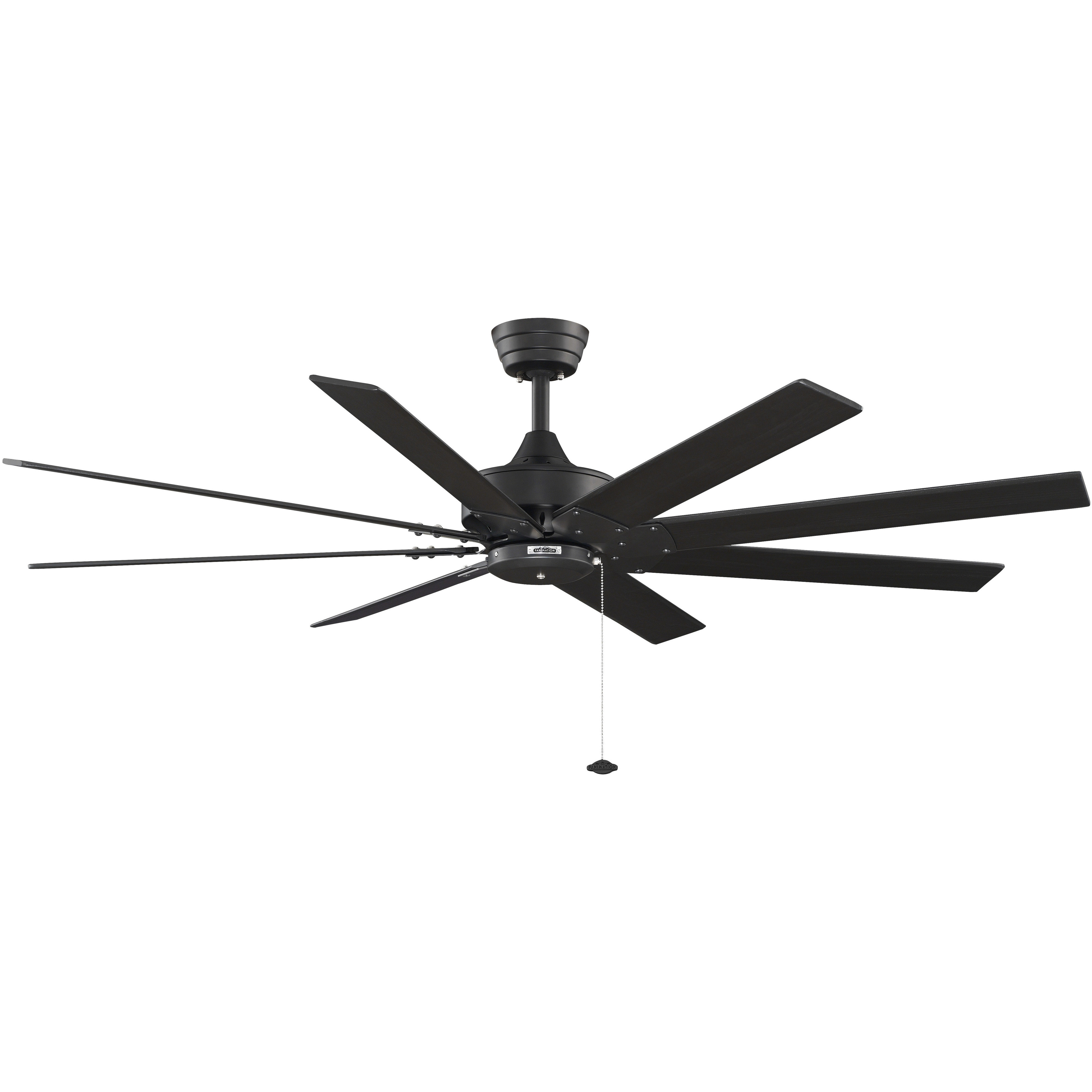 Levon AC 63 inch Black Ceiling Fan in 8