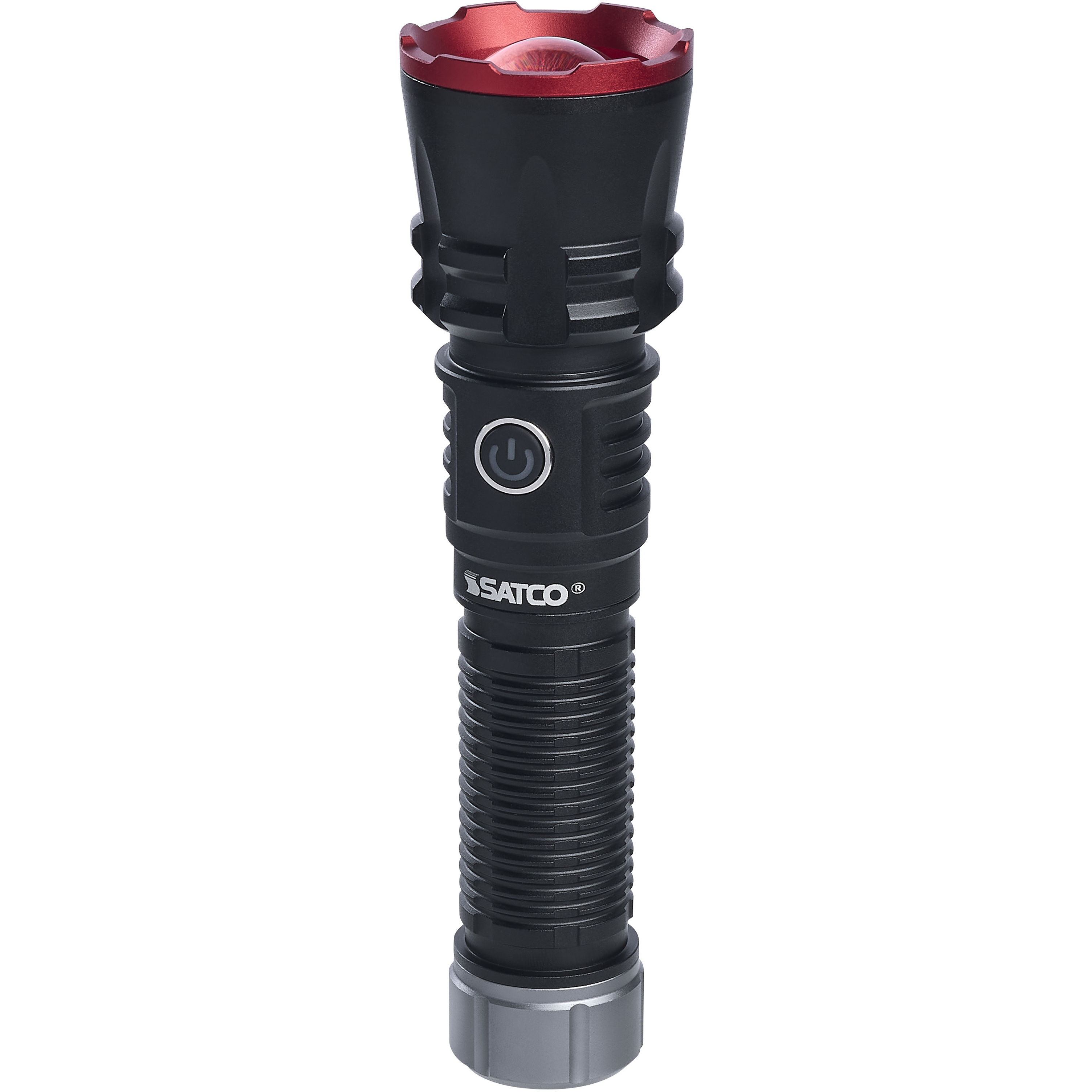 Recharge 6.22 inch Black and Gray and Red Flashlight Portable Light
