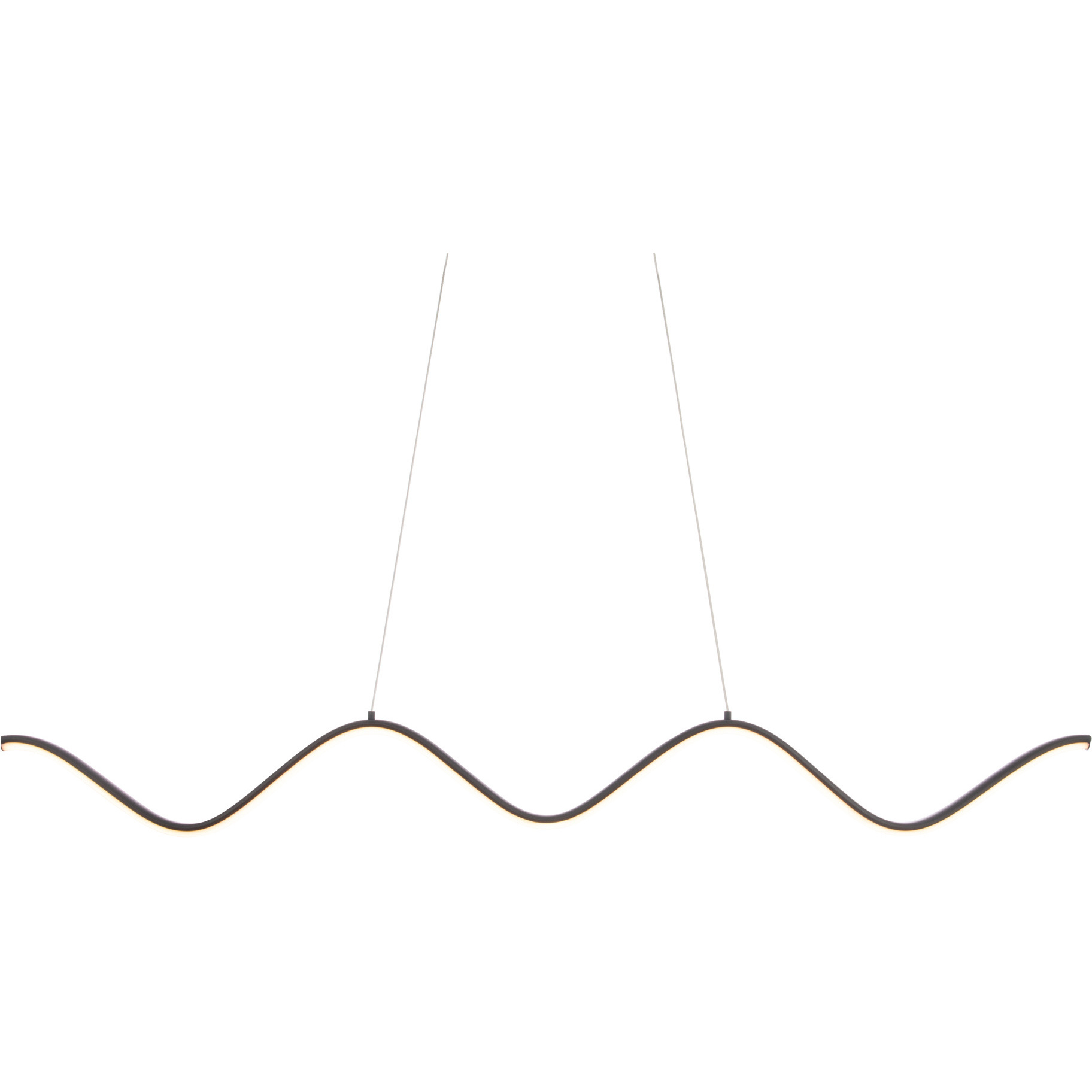 Morae Linear Pendant Ceiling Light in Black, dweLED