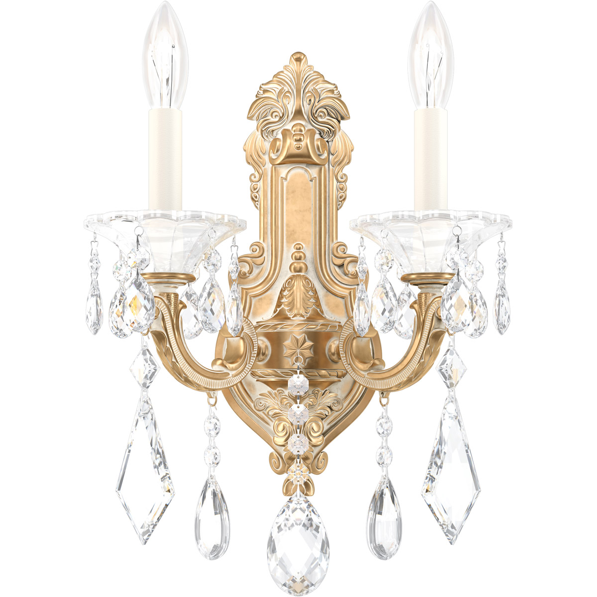 La Scala 2 Light 6.5 inch Florentine Bronze Wall Sconce Wall Light