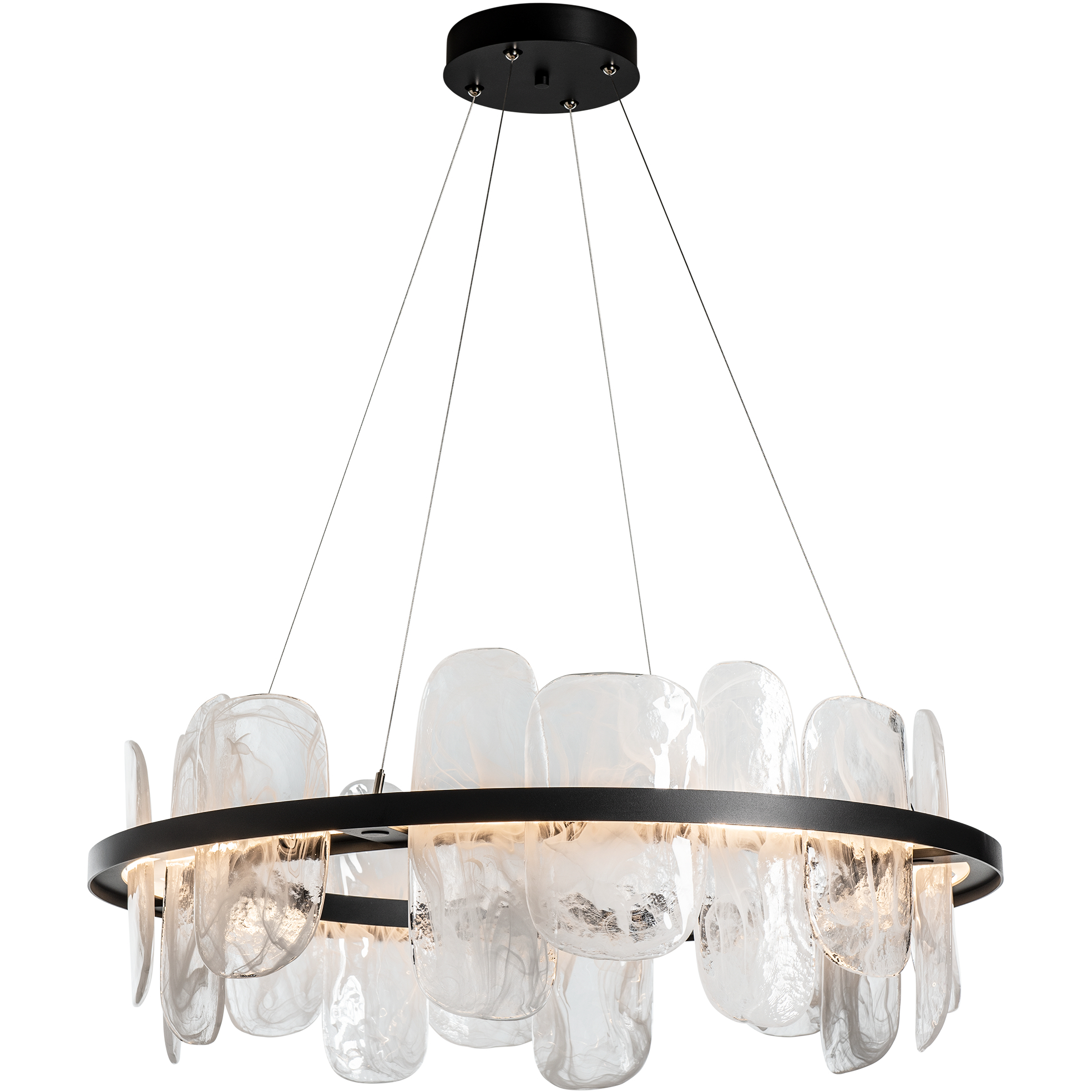 Vitre LED 38 inch Black Pendant Ceiling Light, Circular
