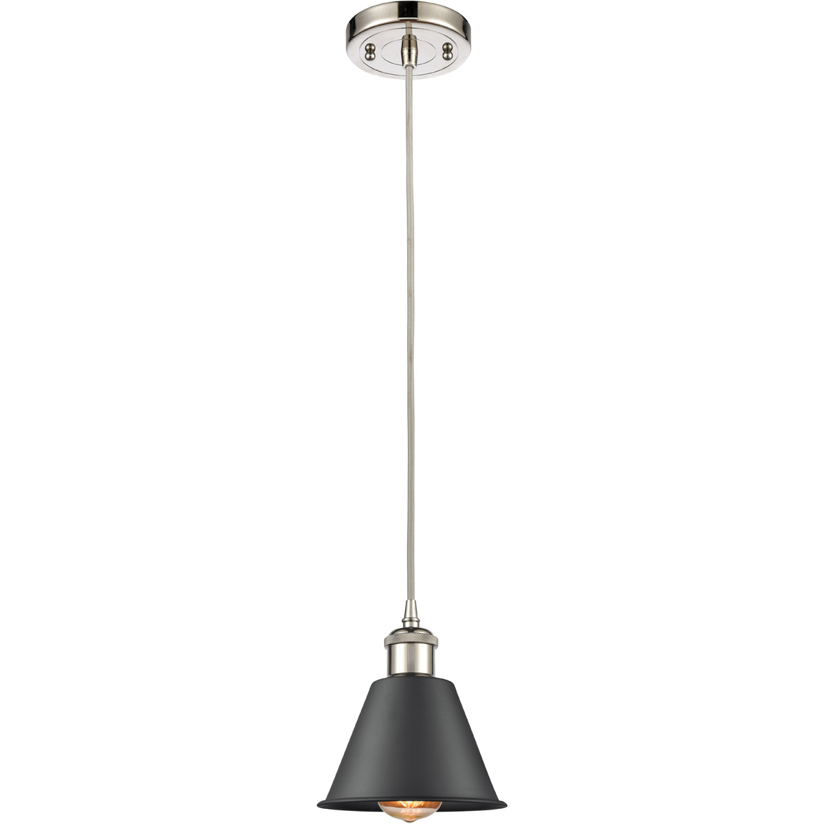 Ballston Smithfield LED 7 inch Polished Nickel Mini Pendant Ceiling Light