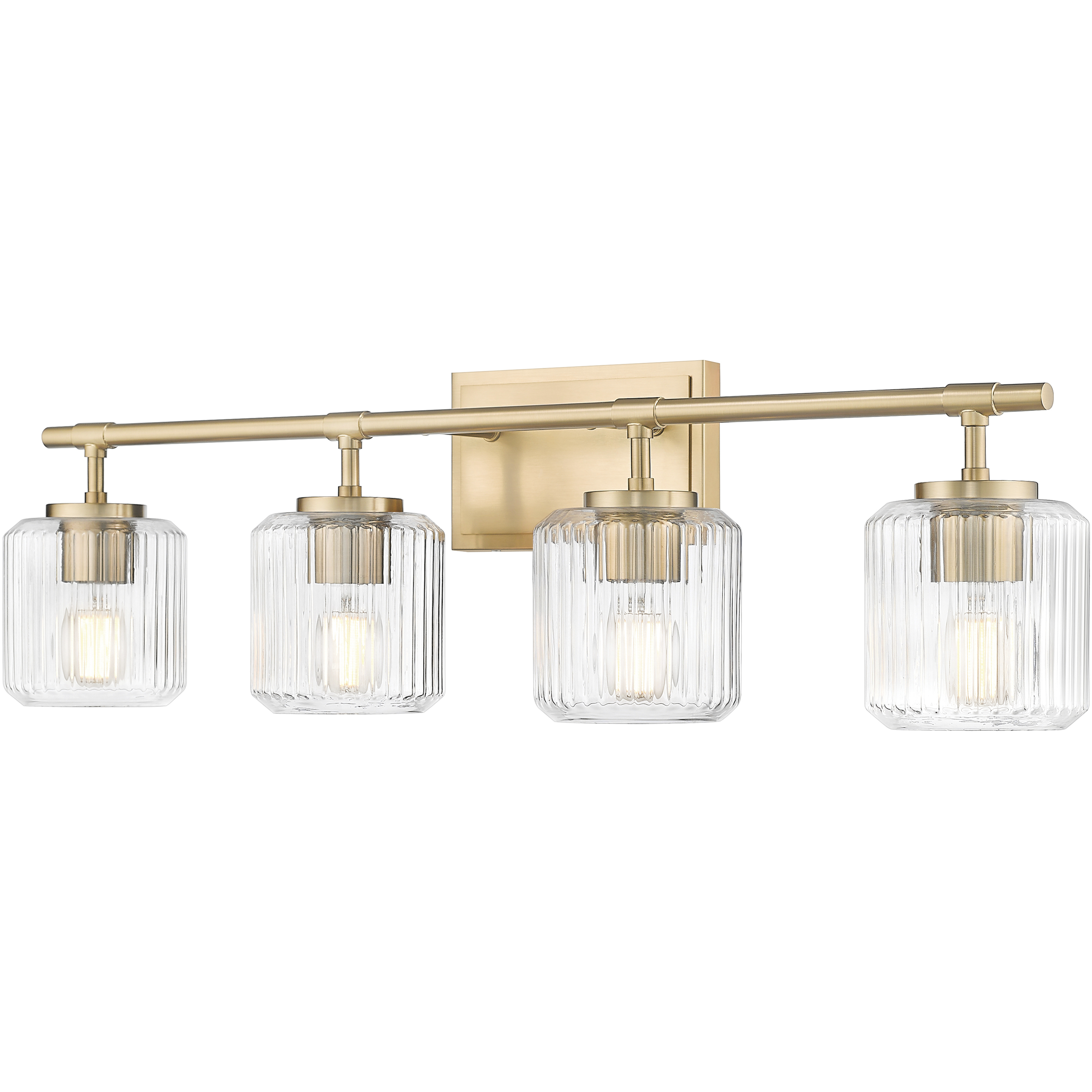 Landon 4 Light 32 inch Modern Gold Vanity Wall Light
