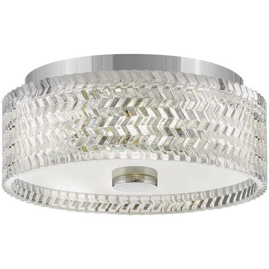 Elle 2 Light 12 inch Chrome Bath Light Wall Light, Flush Mount